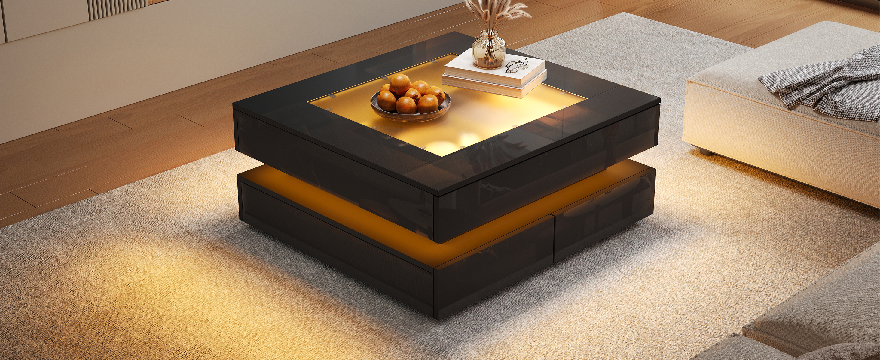 Vue d'ensemble de la table basse