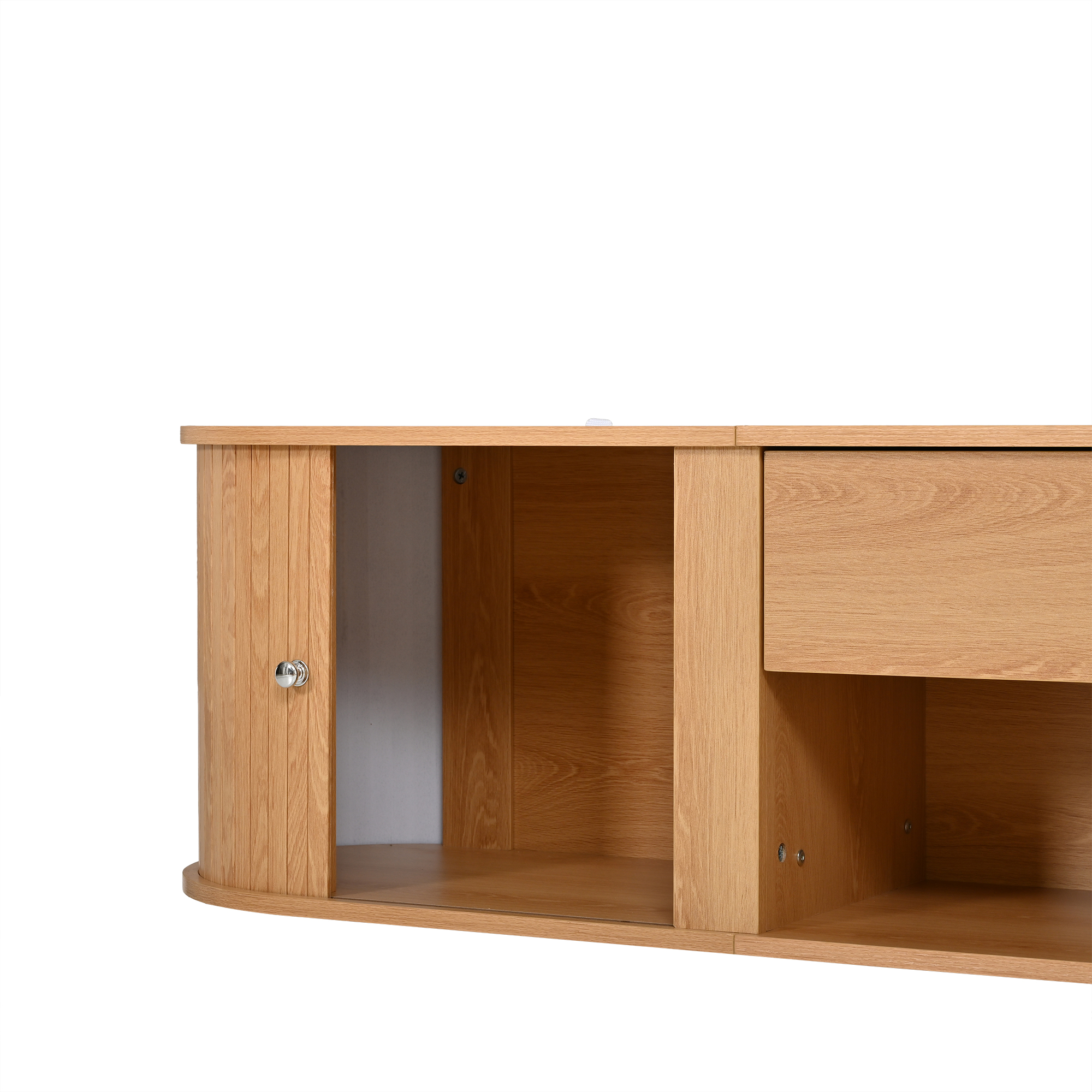 Fernsehtisch lowboard, TV-Schrank mit Runddesign u