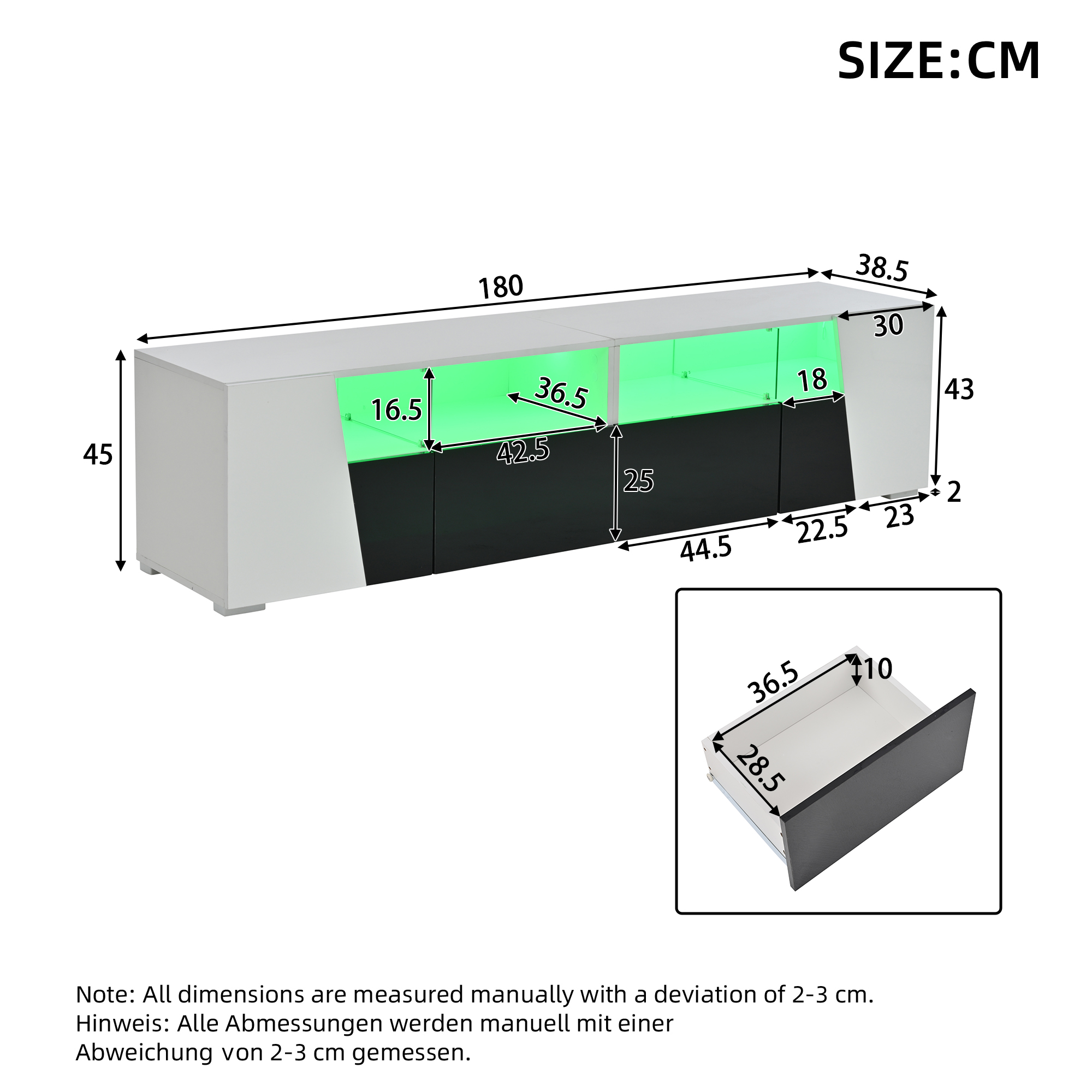 Dimensions du meuble TV