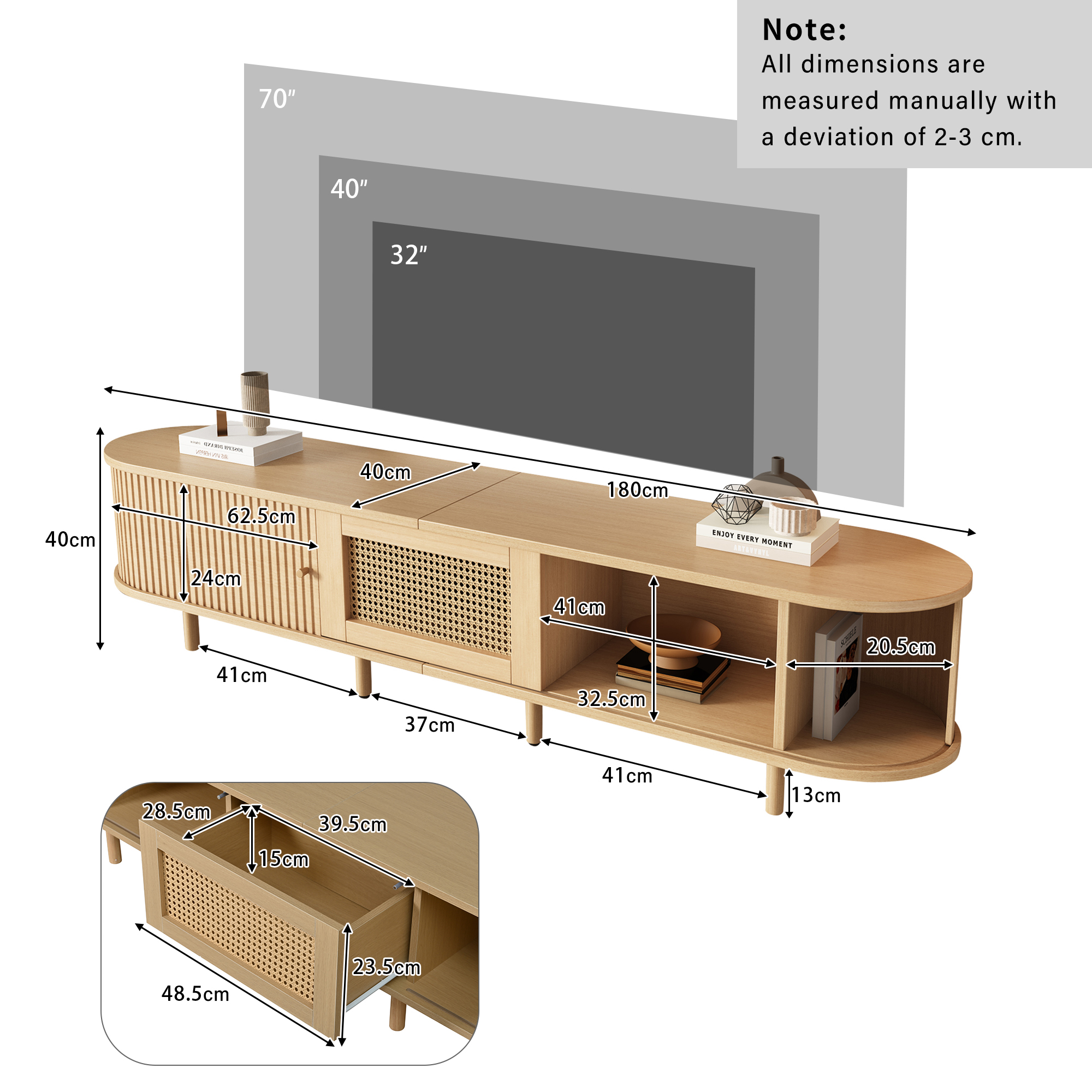 Dimensions du meuble TV