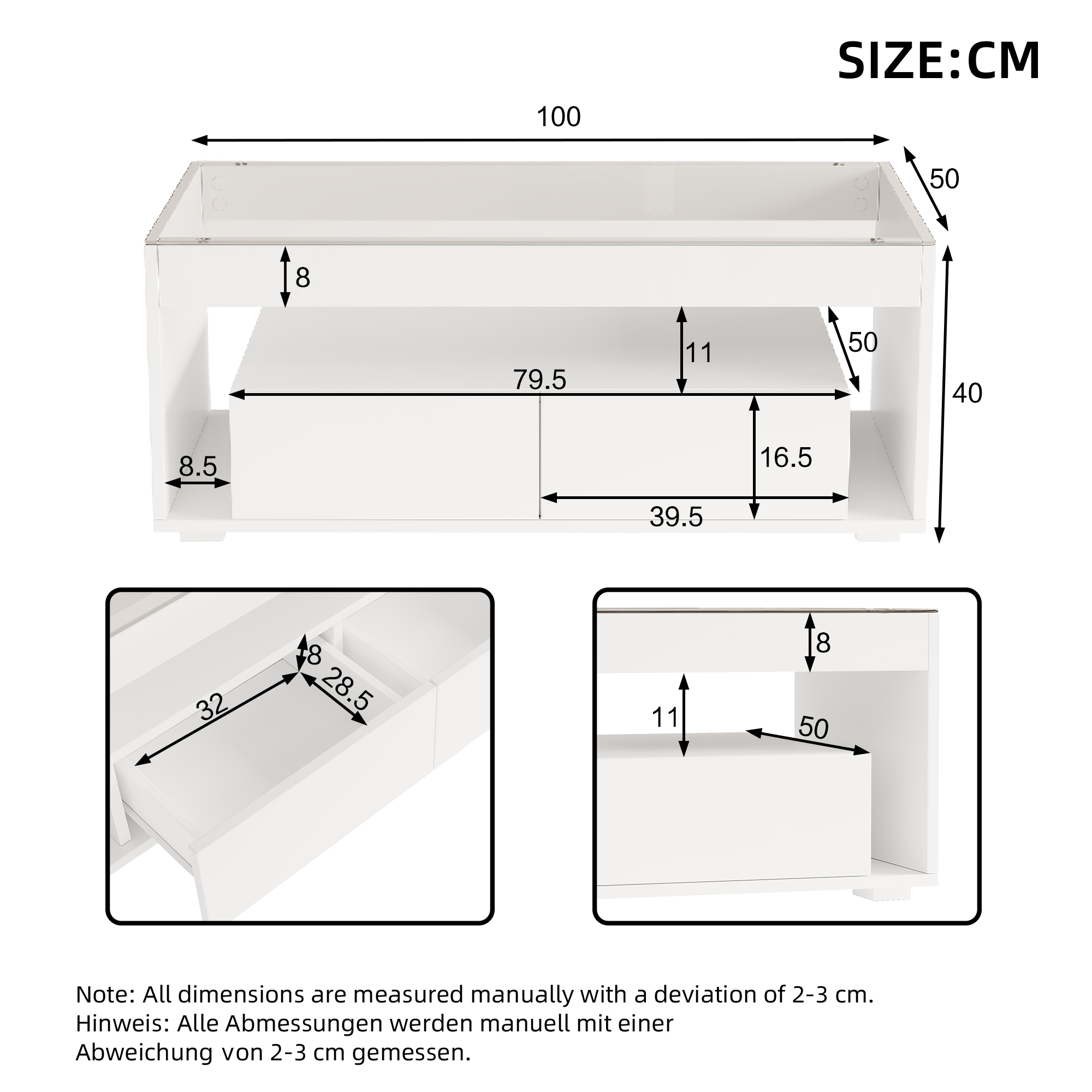 Dimensions du table basse