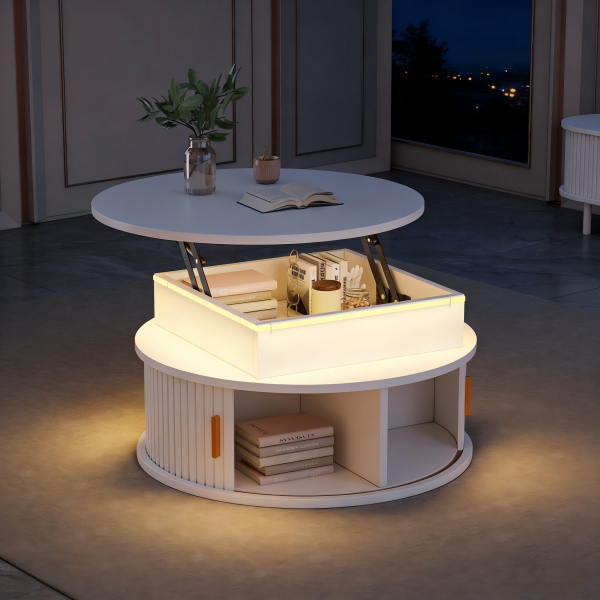 Table relevable multifonction
