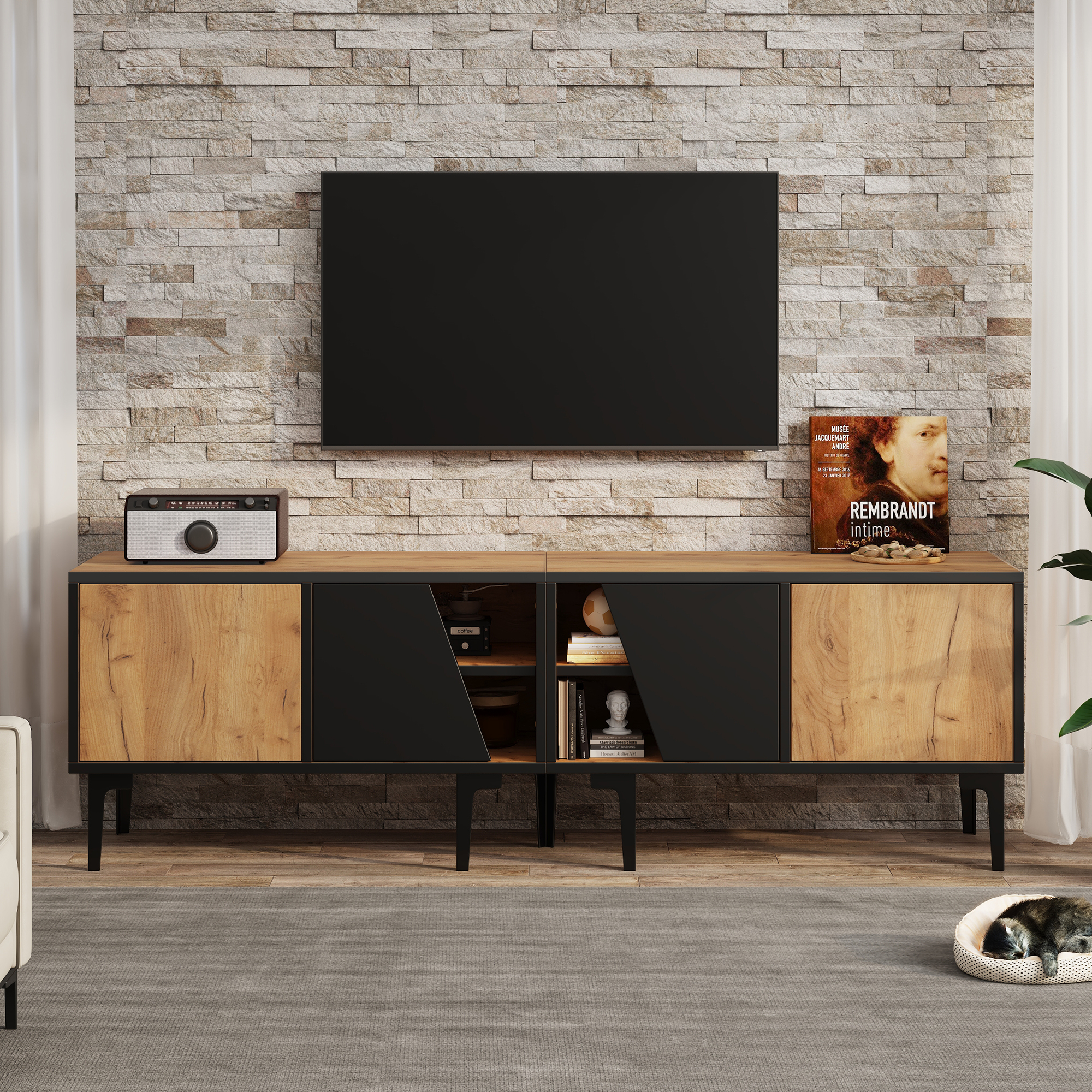 160 x 36,5 x 45 cm TV-Schrank für das Wohnzimmer m