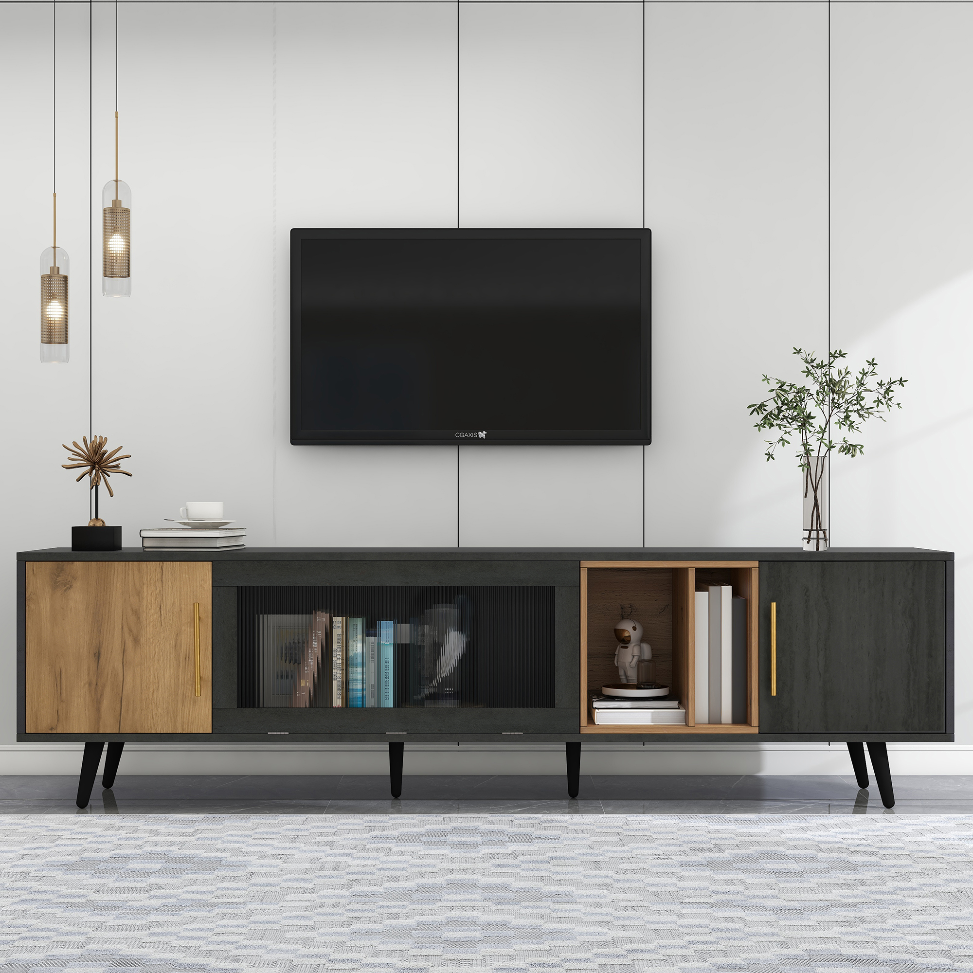 307691692GAA)Eleganter TV-Schrank, 200x40x55,5 cm,