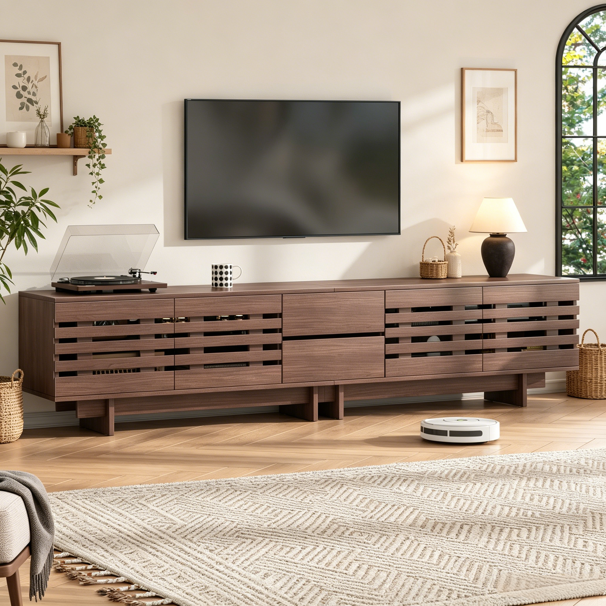 TV Schrank Fernsehtisch Modern,TV Lowboard für Fer