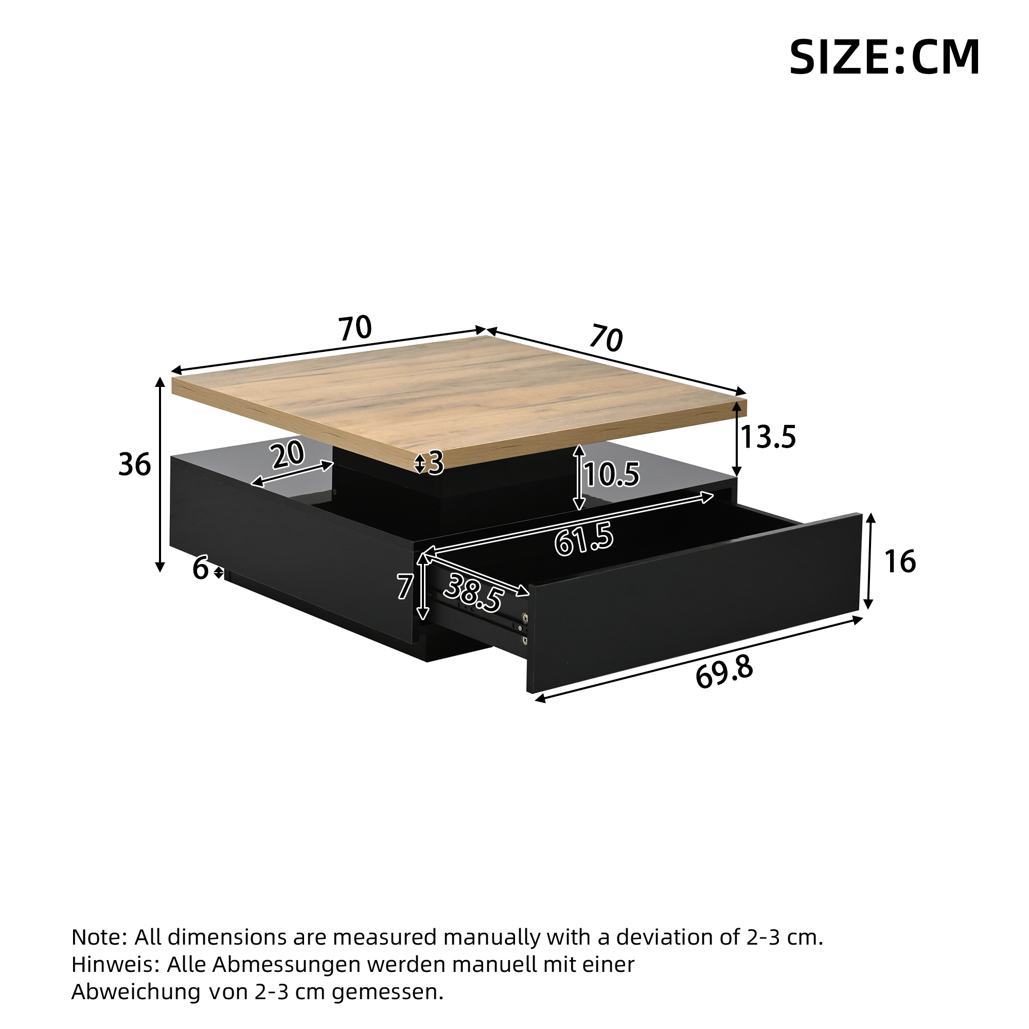 Dimensions du table d'appoint