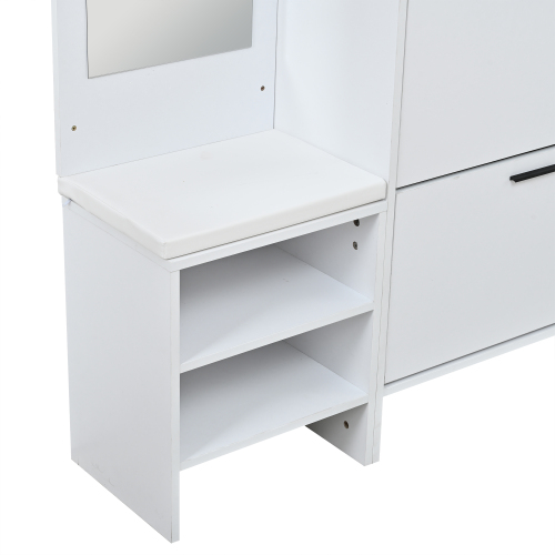 Banc rembourré et range-chaussures