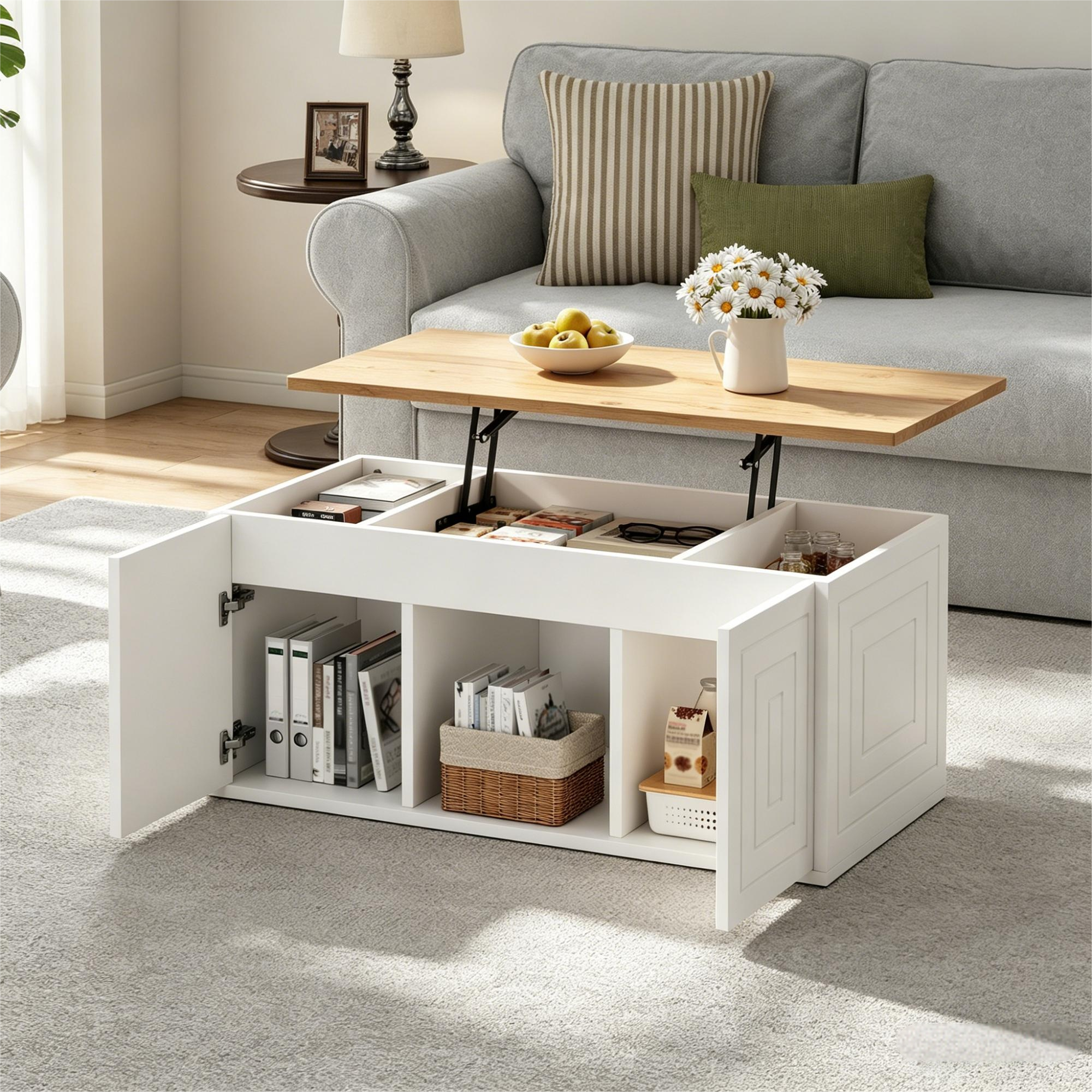 Wohnzimmer-Couchtisch, 46 x 95 x 45 cm, höhenverst