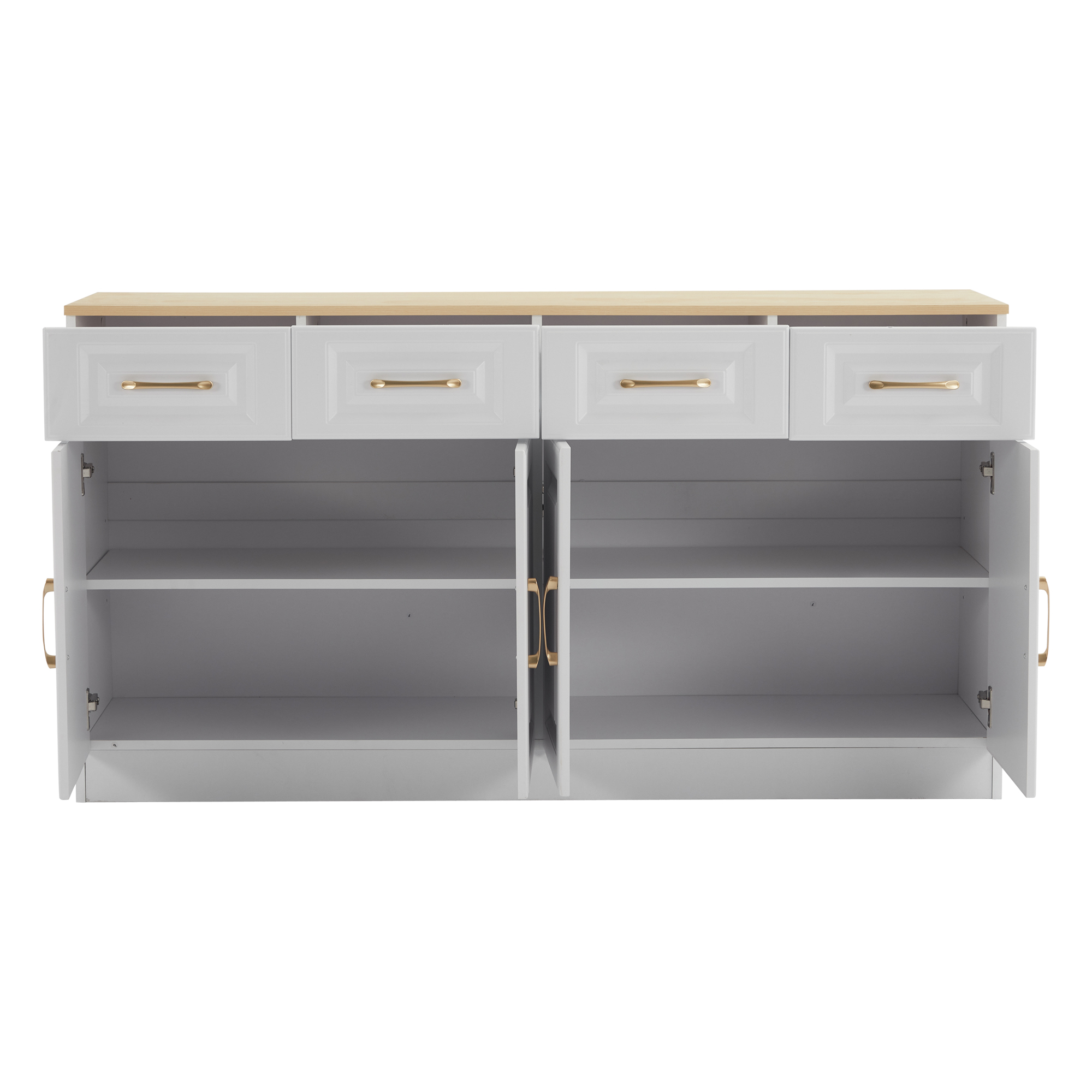 Buffet blanc chêne 4 portes grange - vue 9