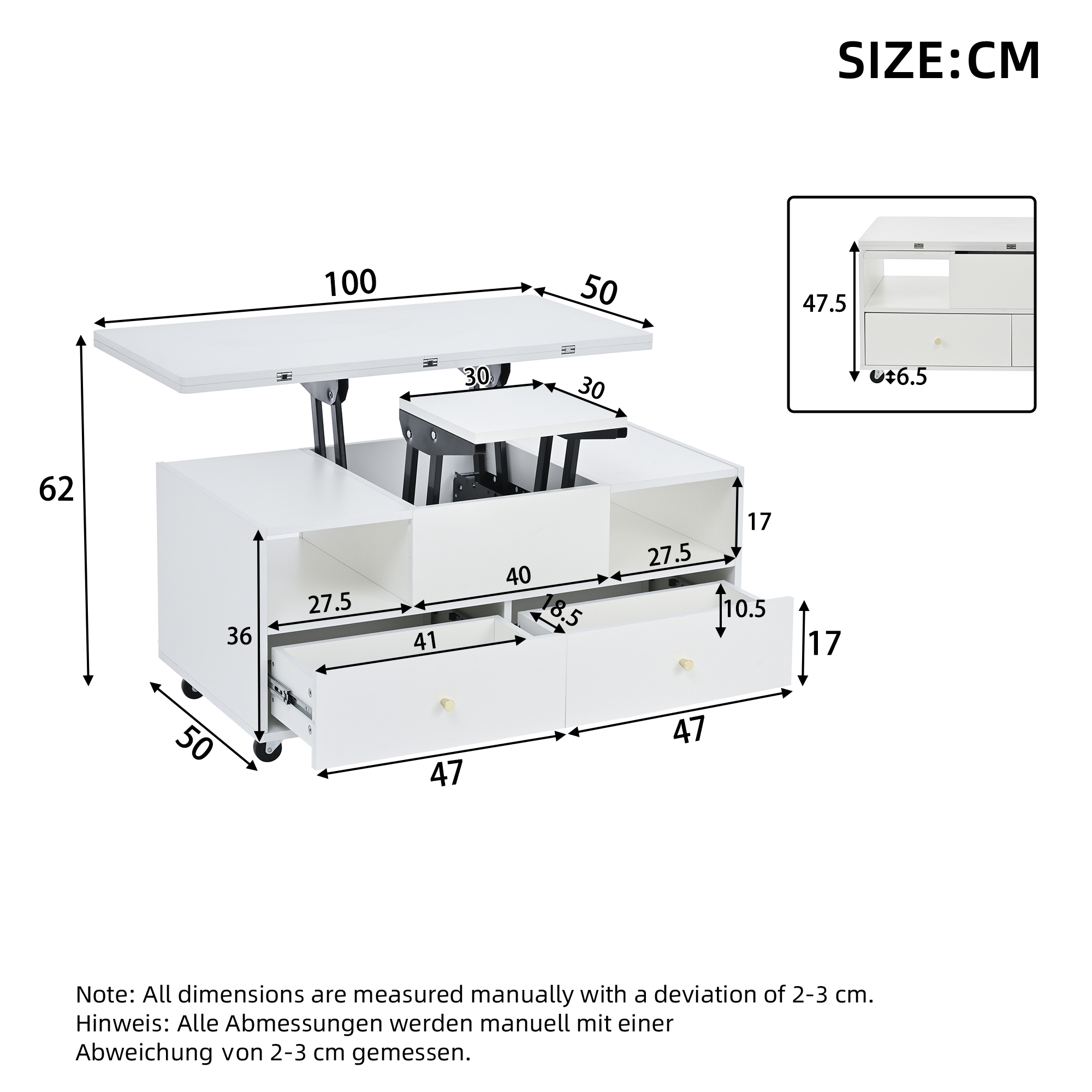 Dimensions du table basse