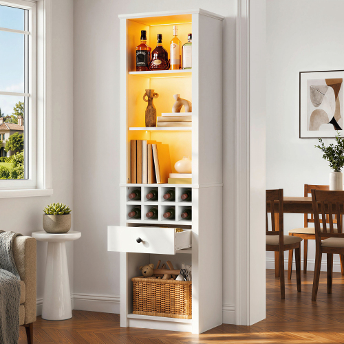 Vitrine haute blanche compacte