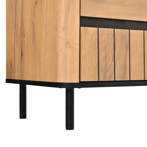 Meuble TV bas avec pieds métalliques