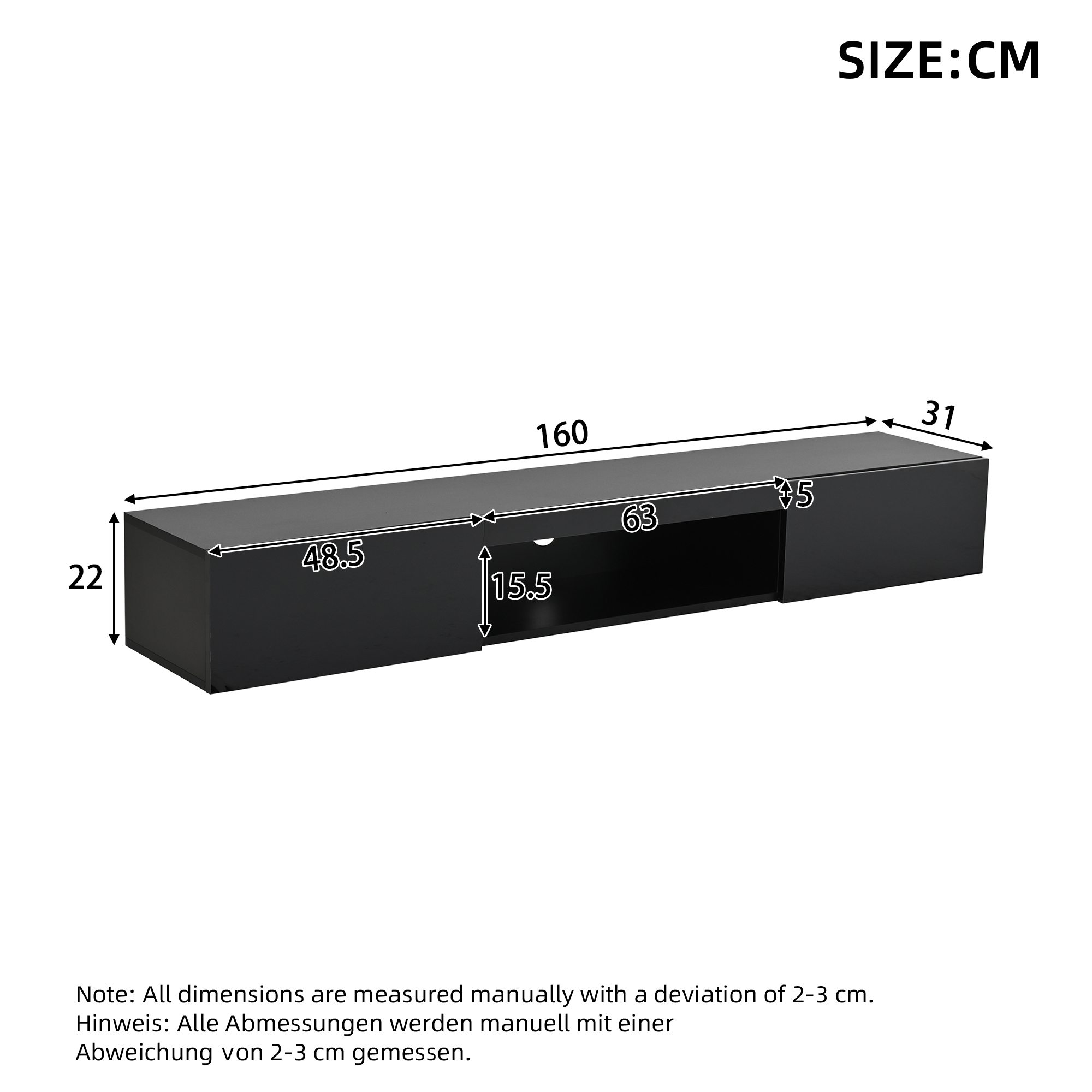 Dimensions du meuble TV