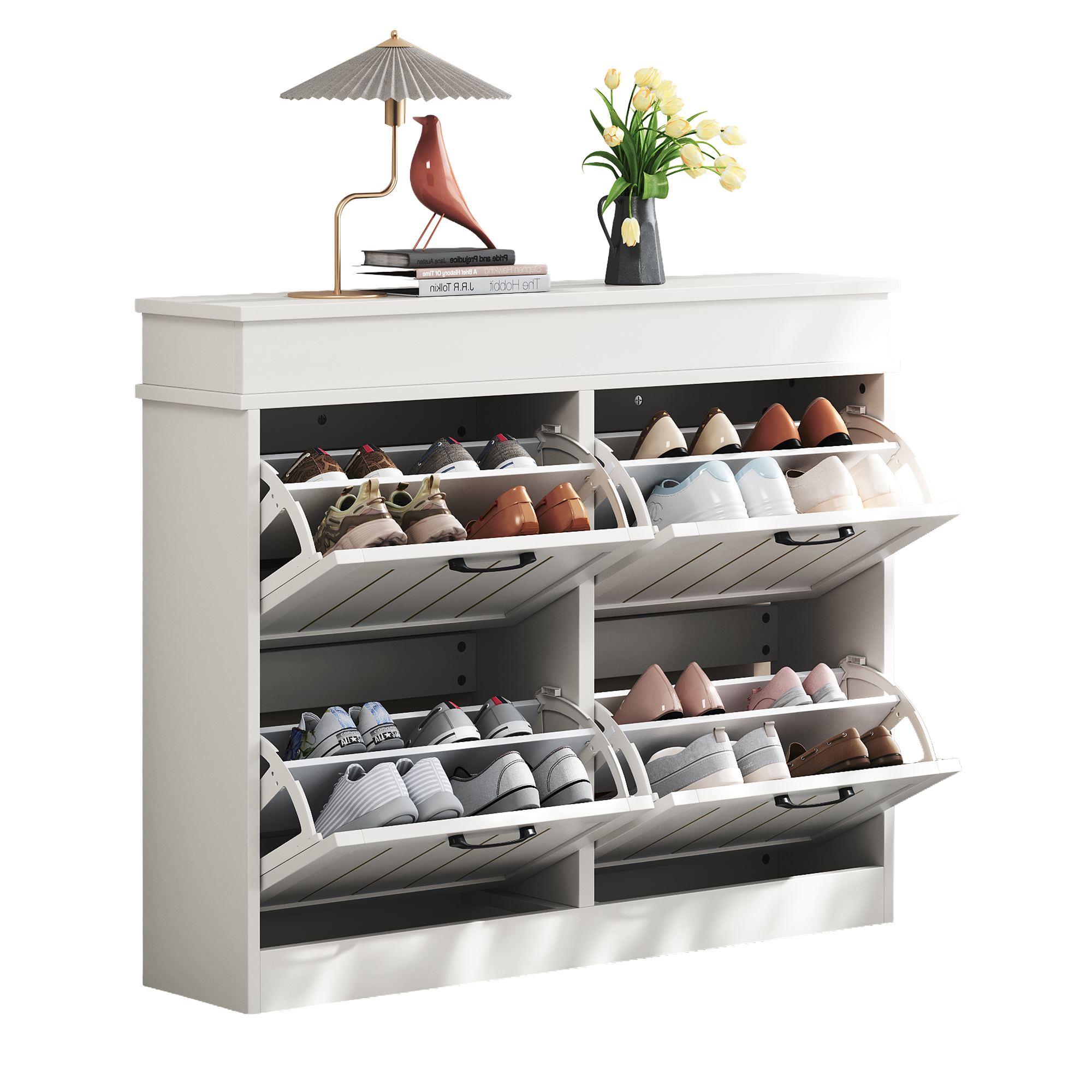 Détail du meuble à chaussures