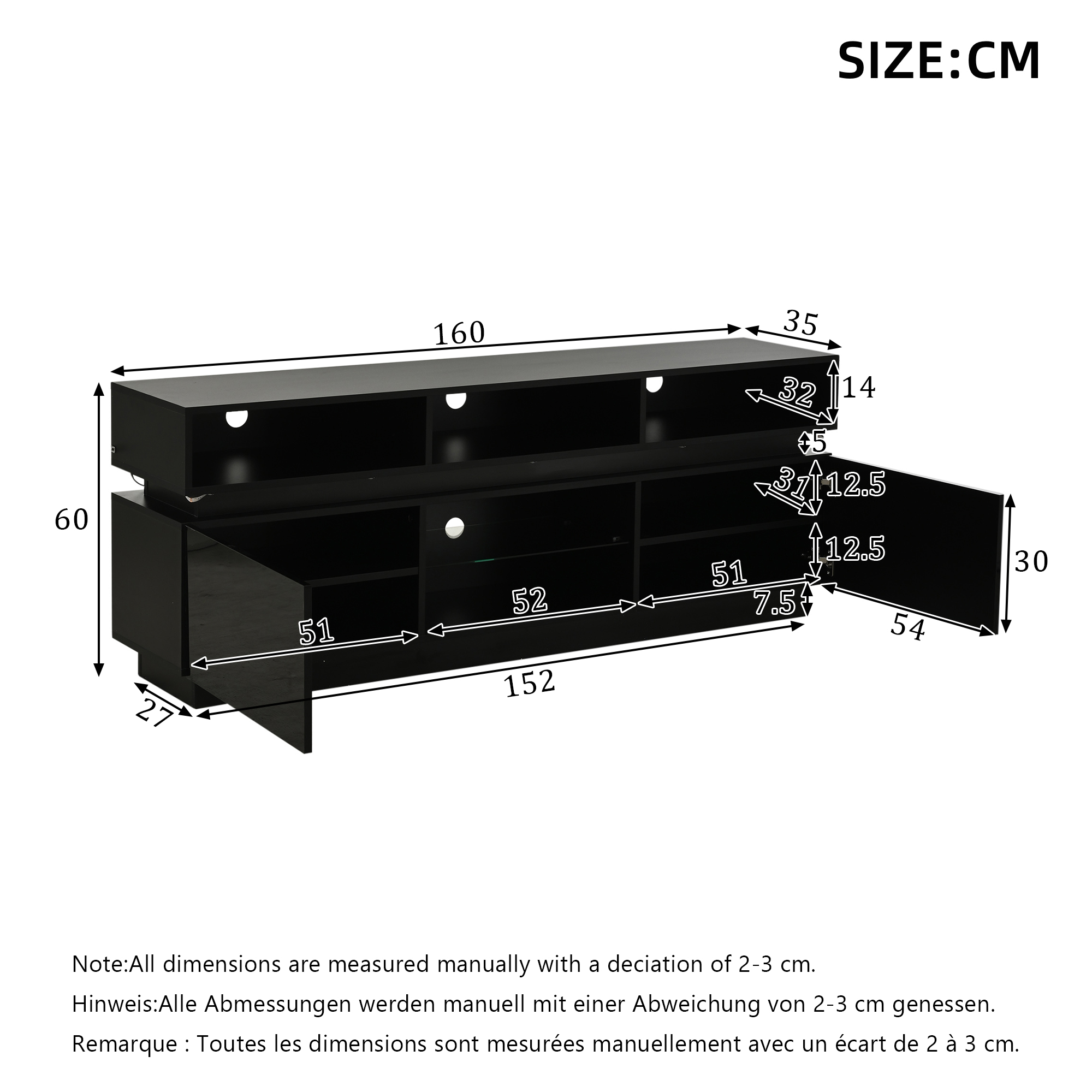 Meuble TV dimensions compactes