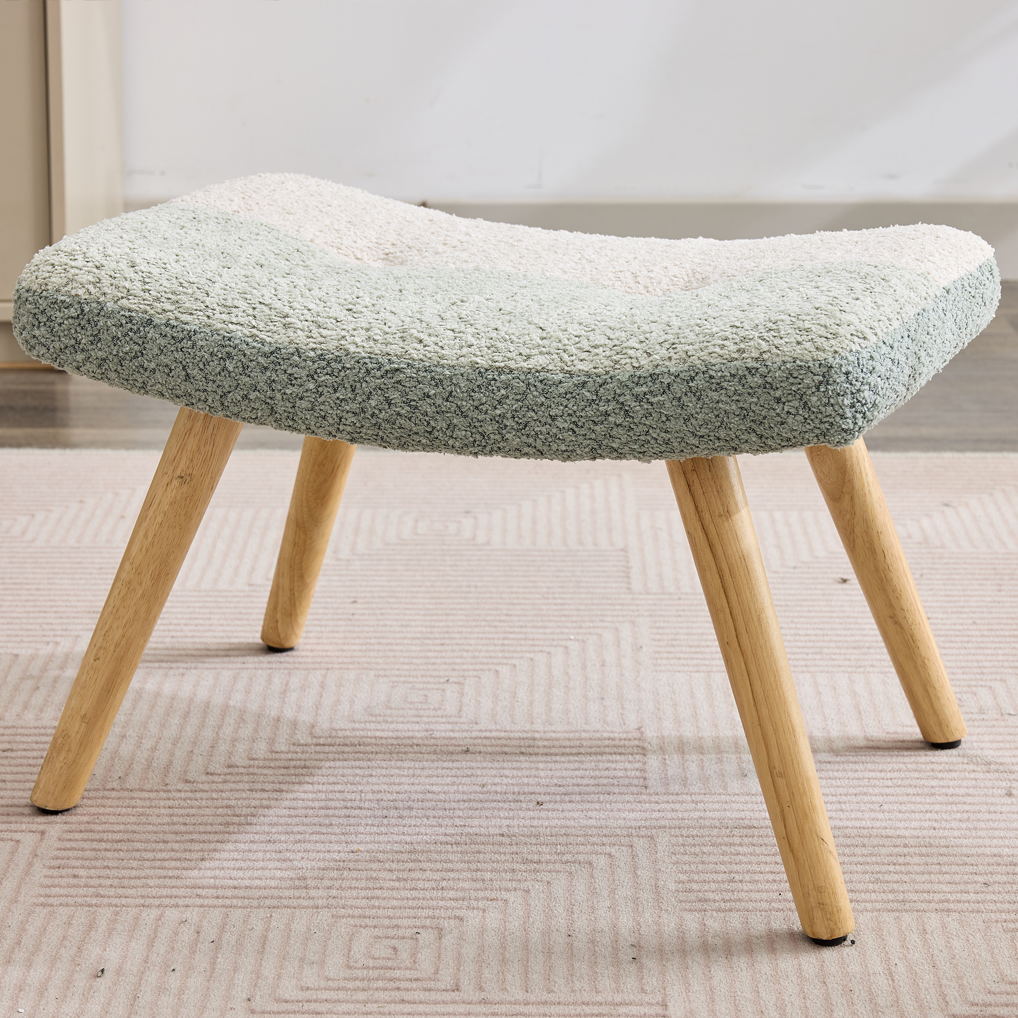 Fauteuil à bascule bouclette patchwork - vue 7