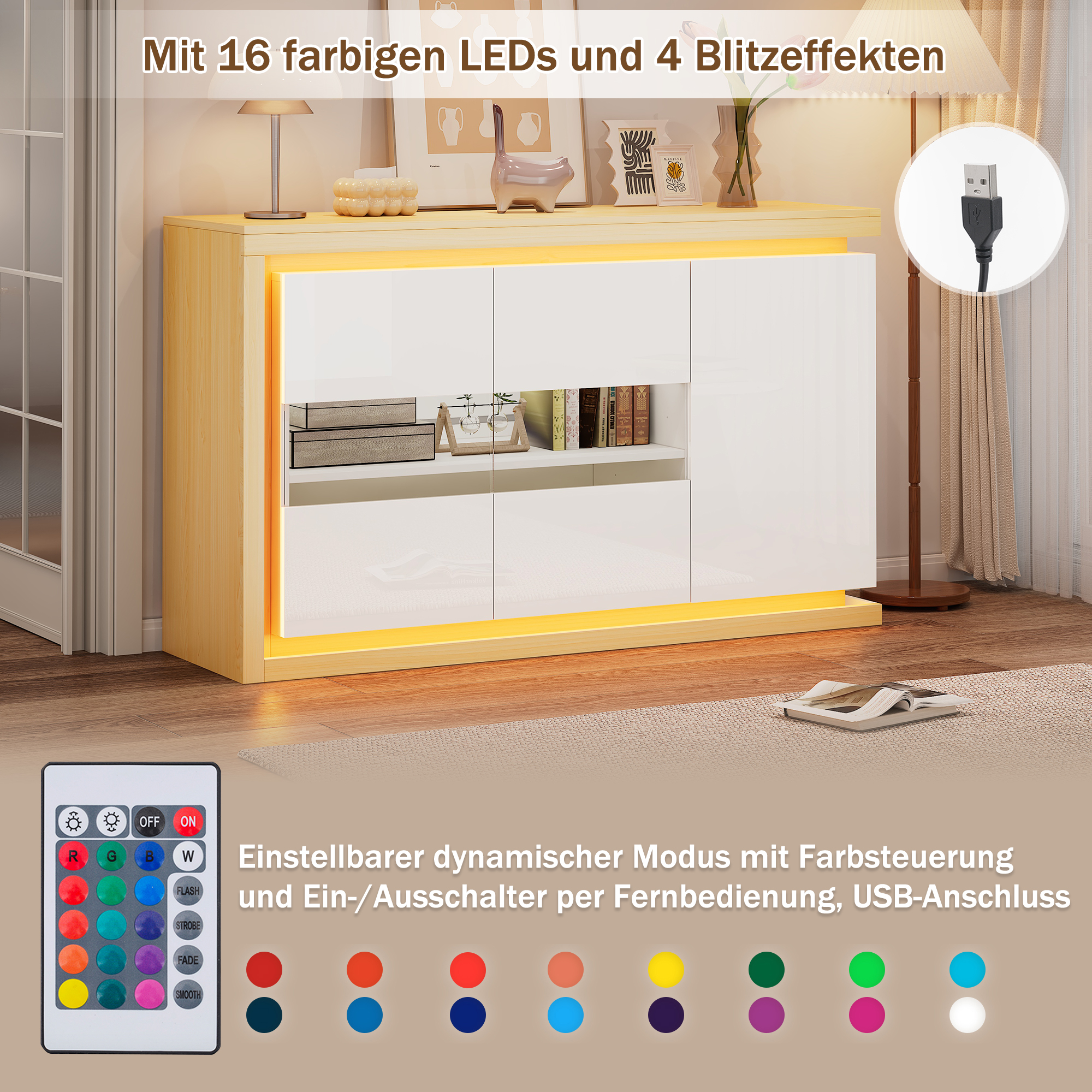 Portes en verre trempé avec LED