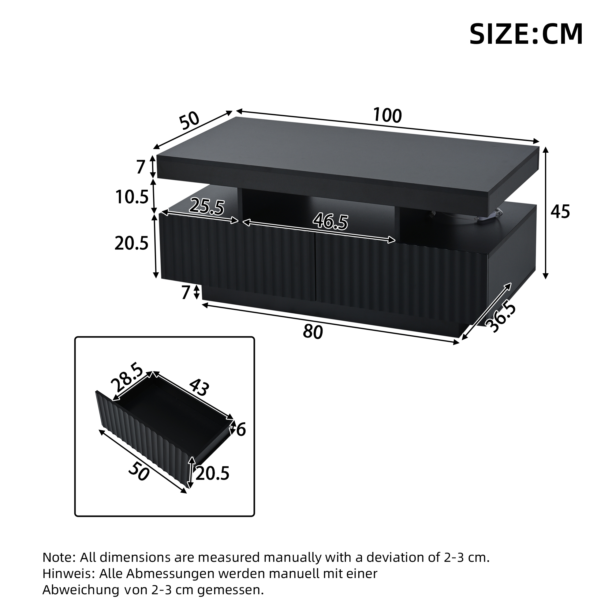 Dimensions du table basse