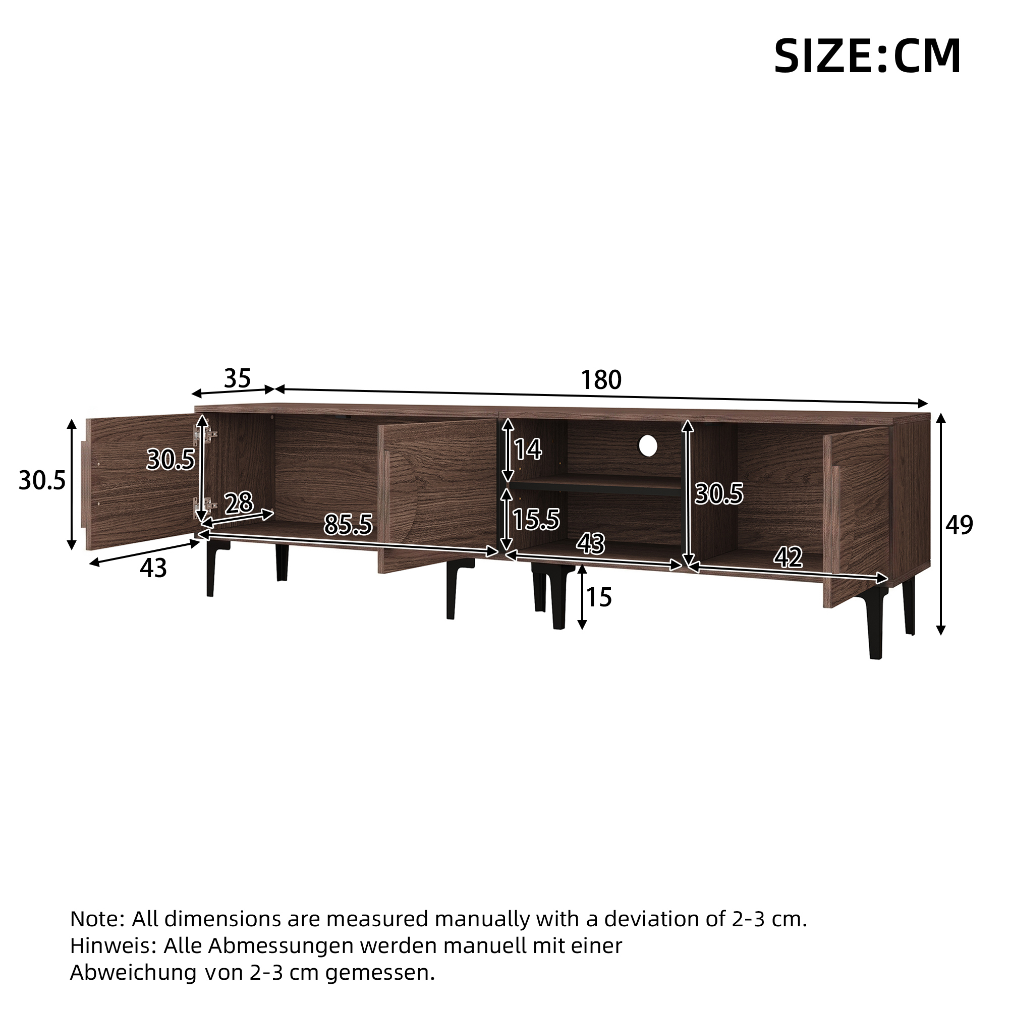 Dimensions du meuble TV