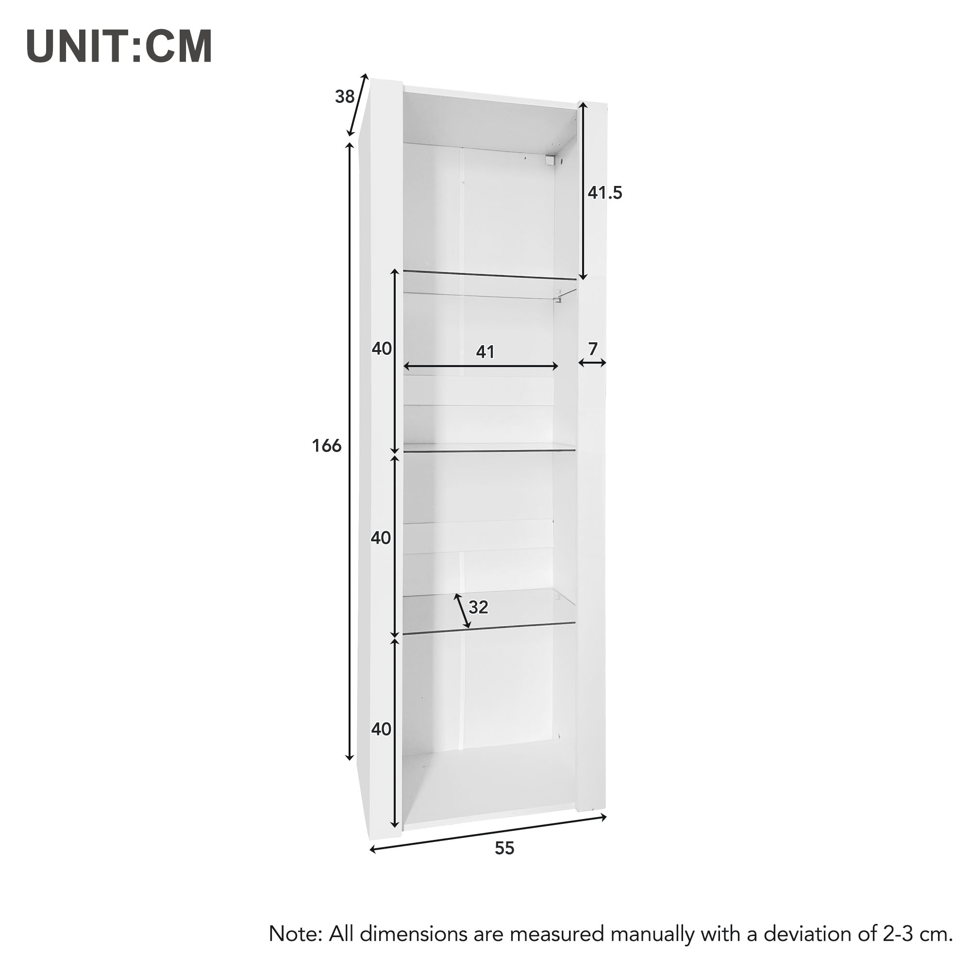 Vitrine blanche haute brillance LED - vue 8