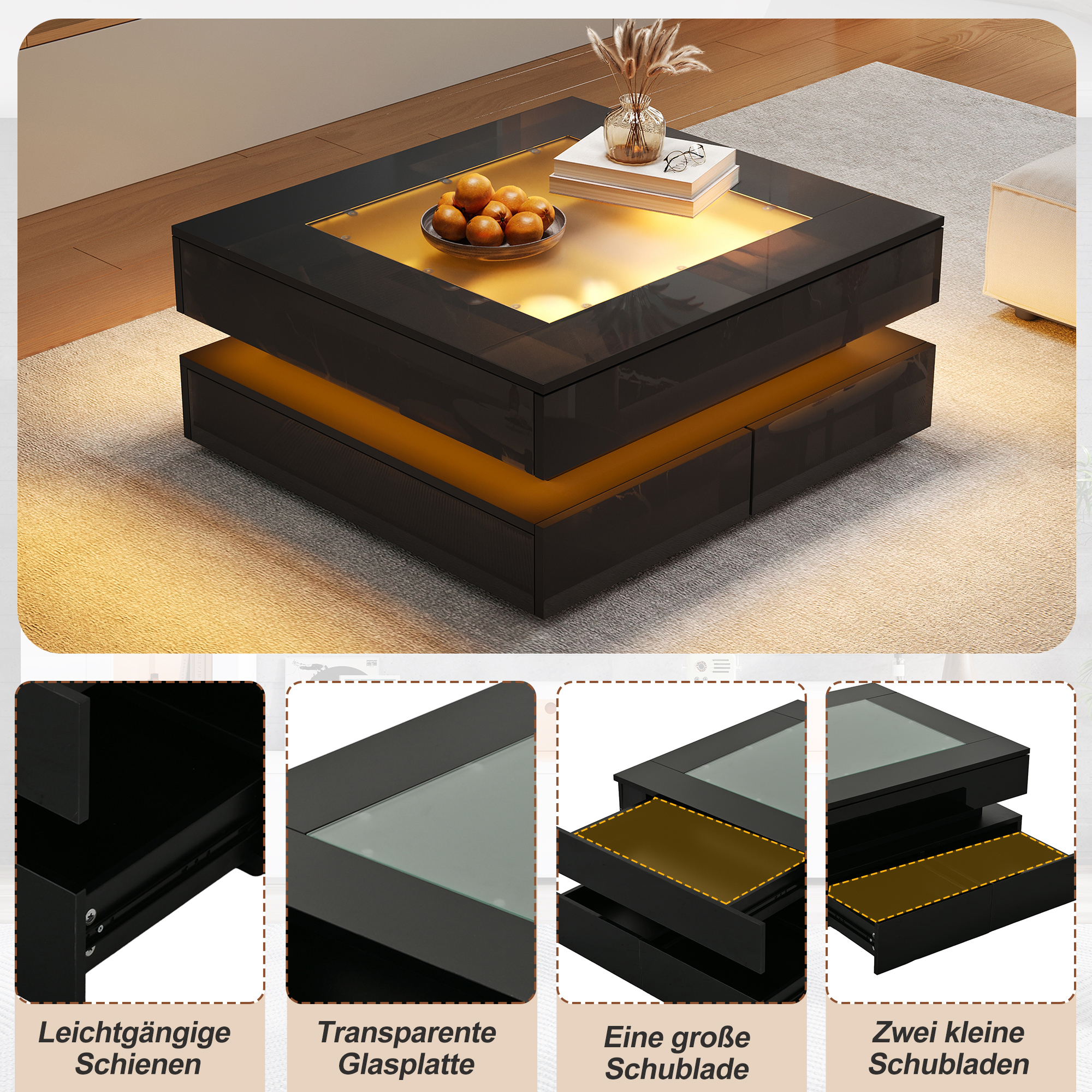 Design carré élégant pour salon