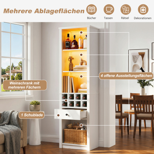 Vitrine ouverte pour salon cuisine ou bureau