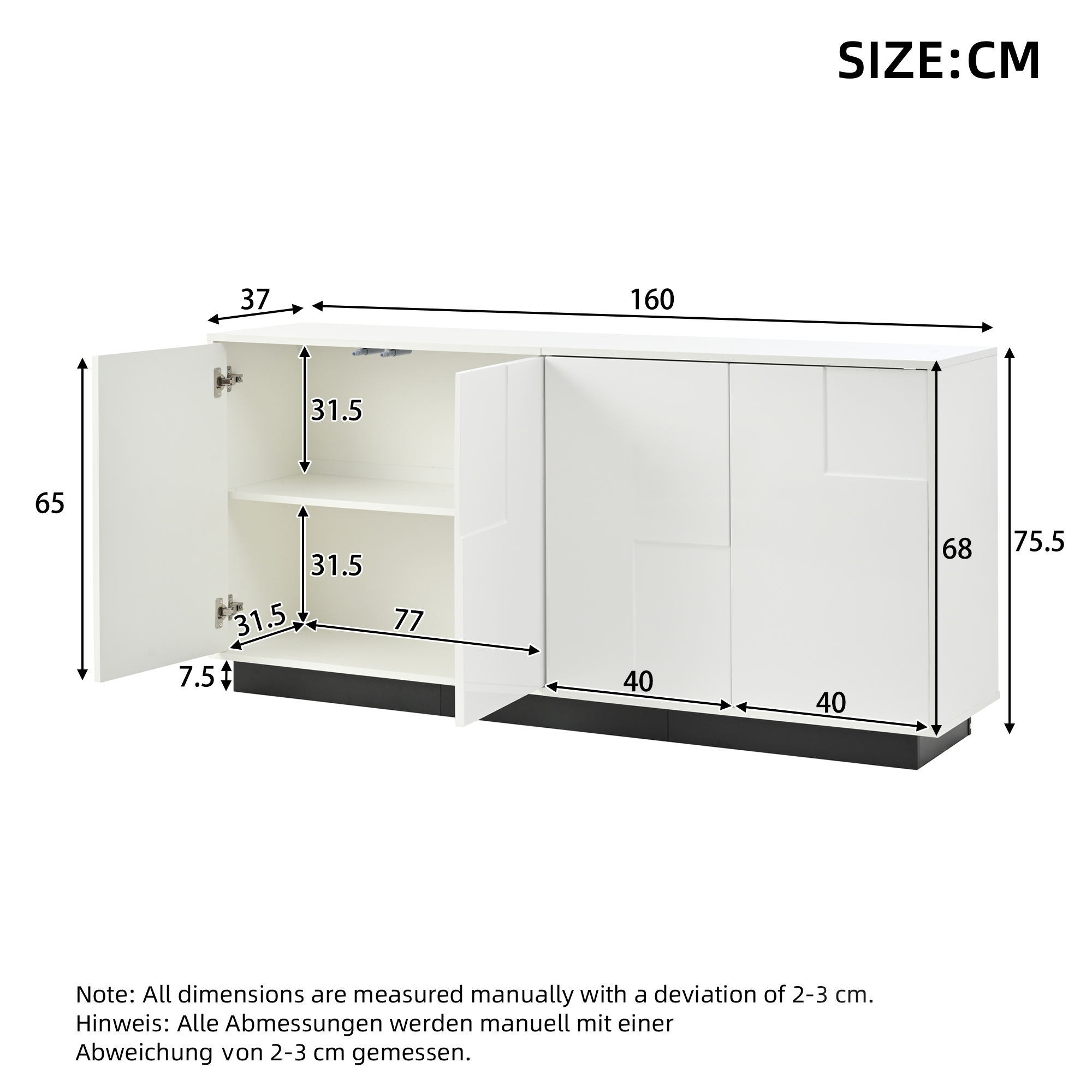Dimensions du buffet