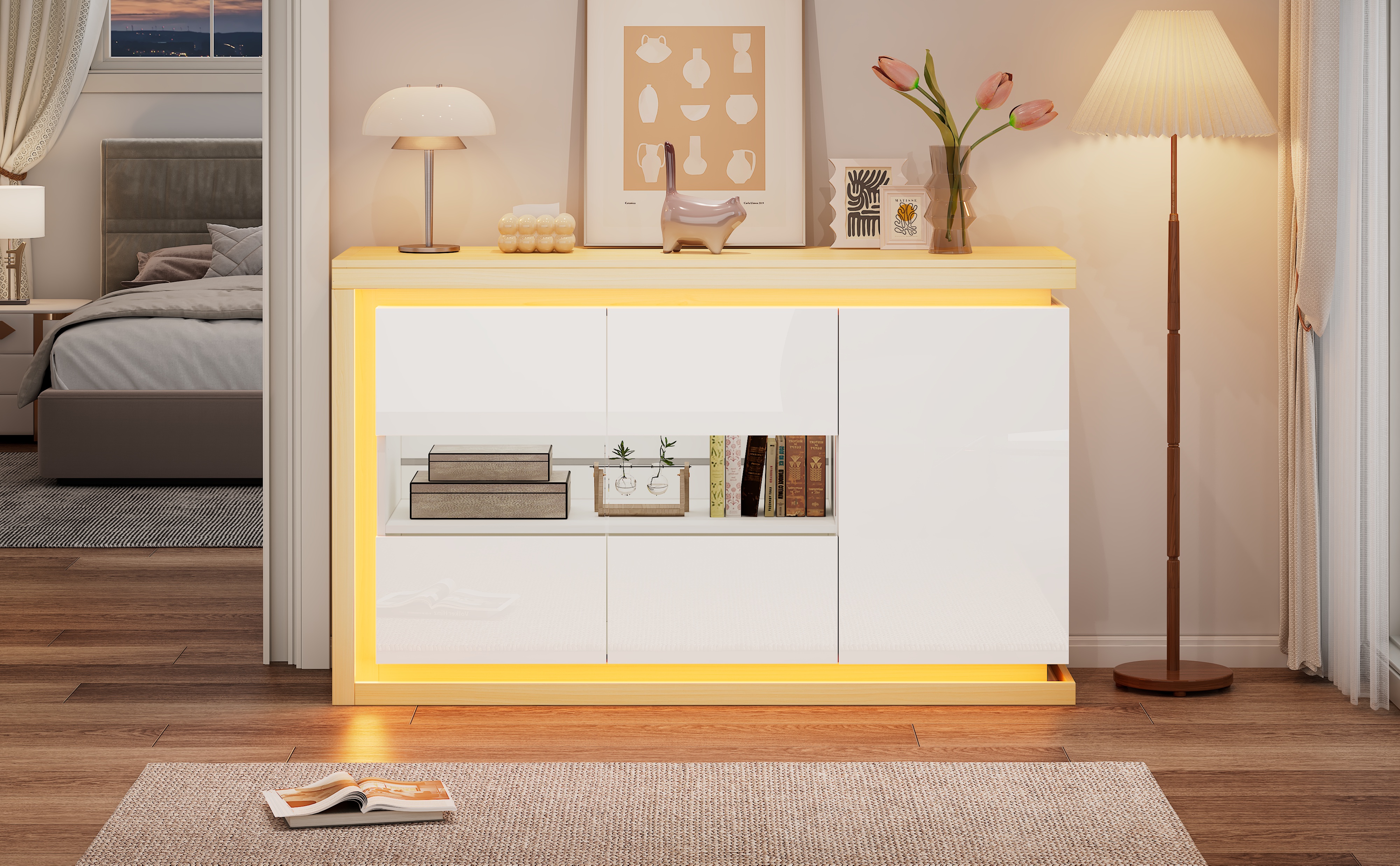 Vitrine dans un intérieur