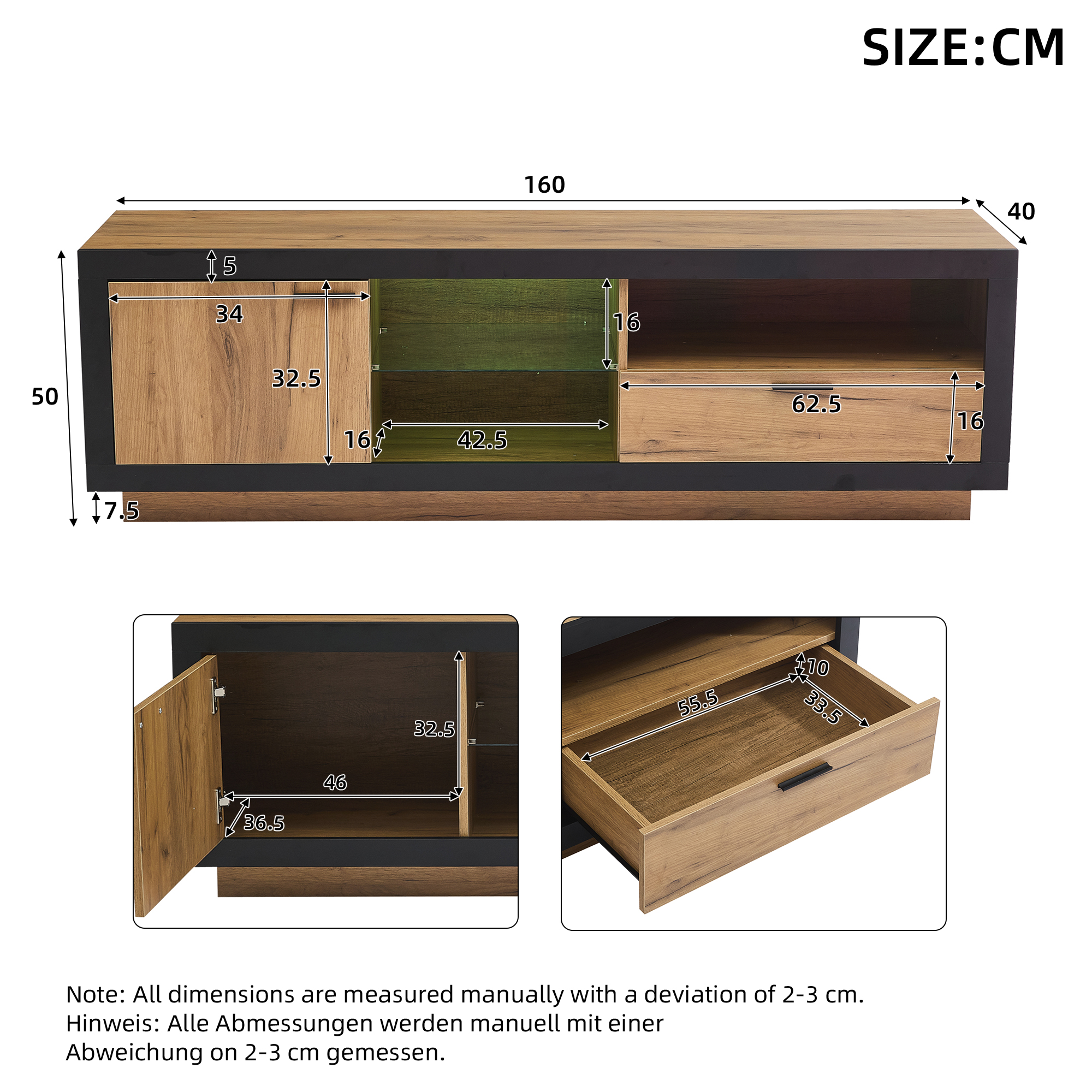 Dimensions du meuble TV