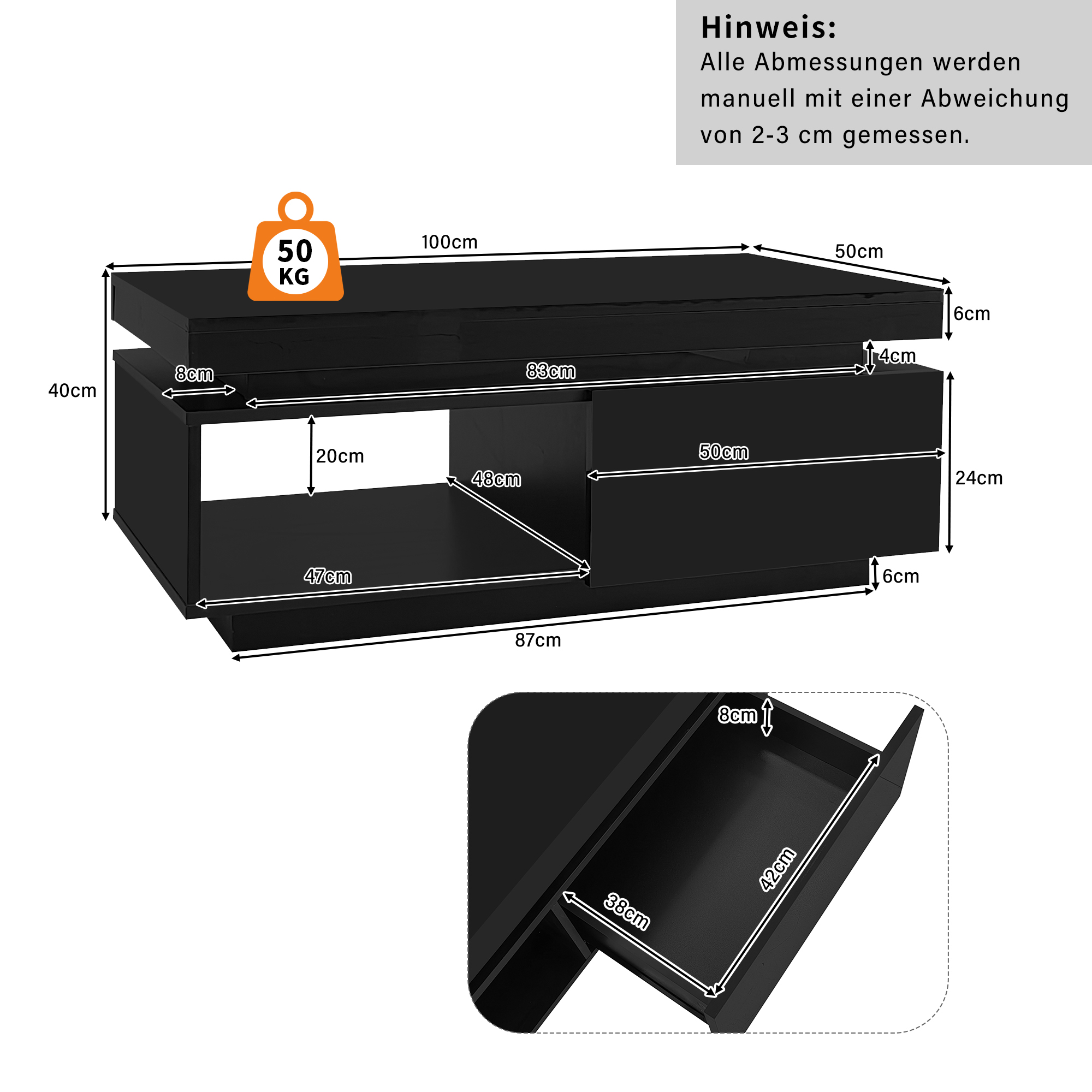 Dimensions du table basse