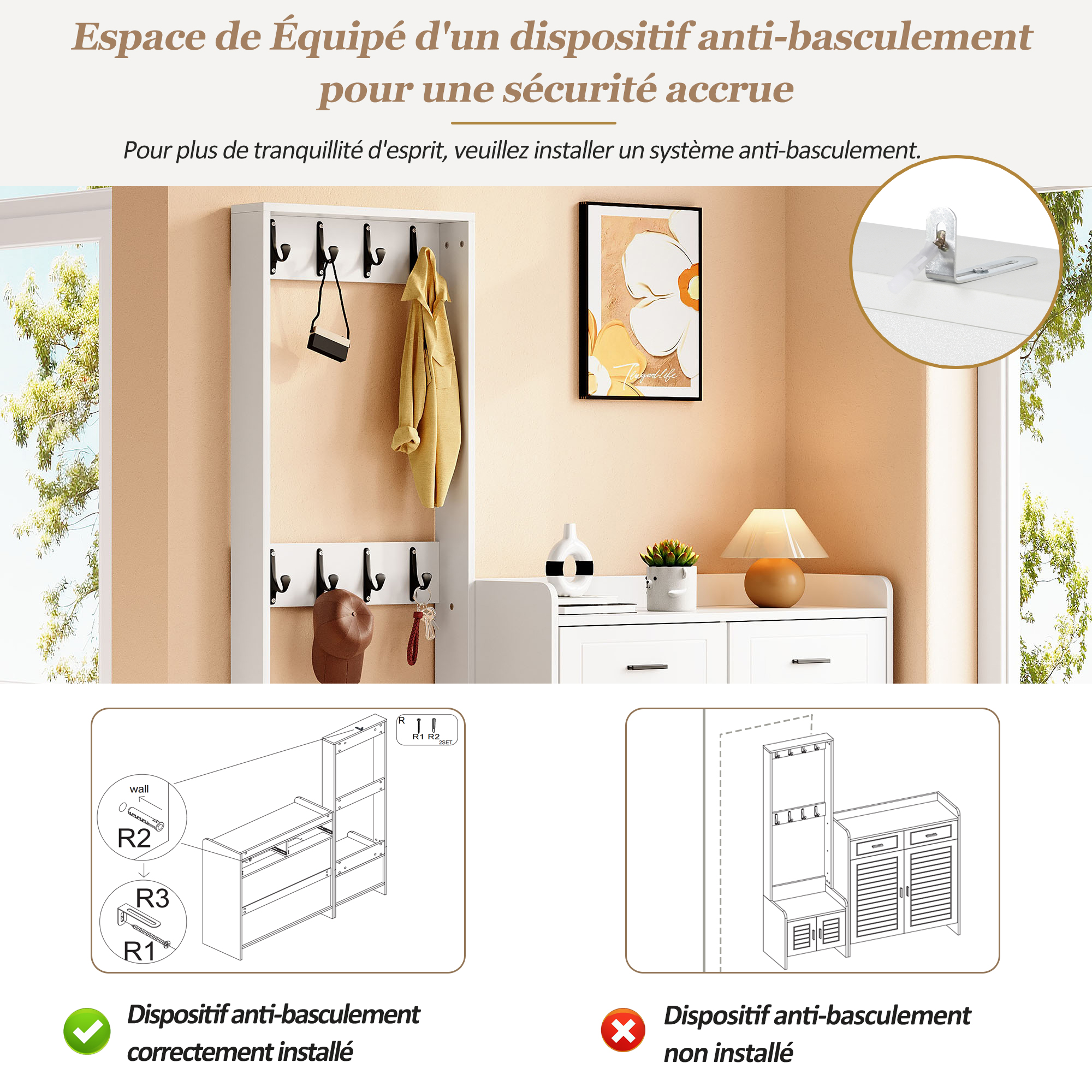 Présentation du meuble à chaussures