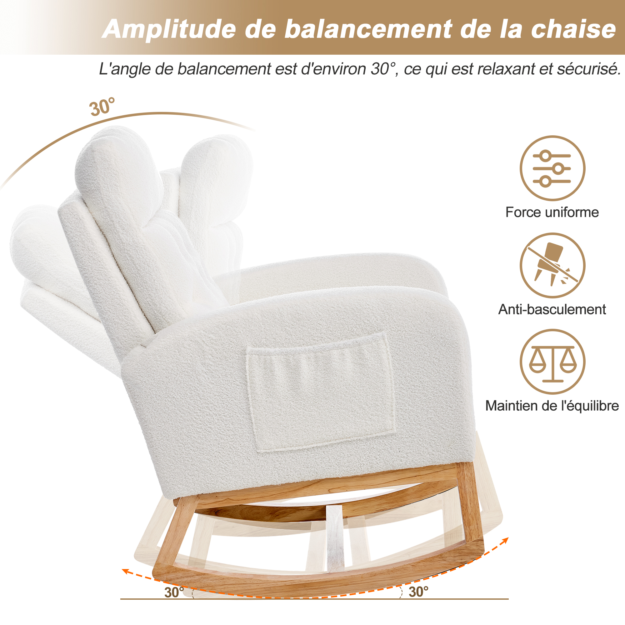 Détail du fauteuil à bascule