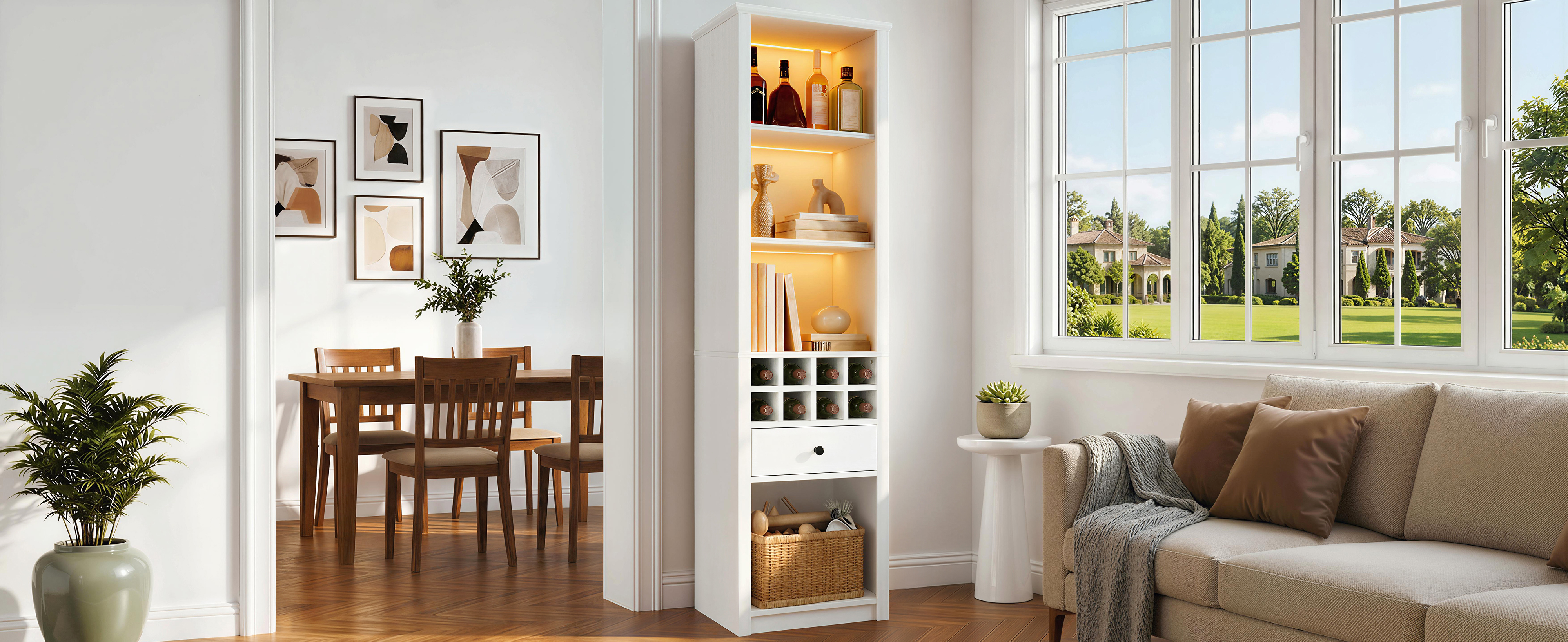 Meuble bar vertical blanc
