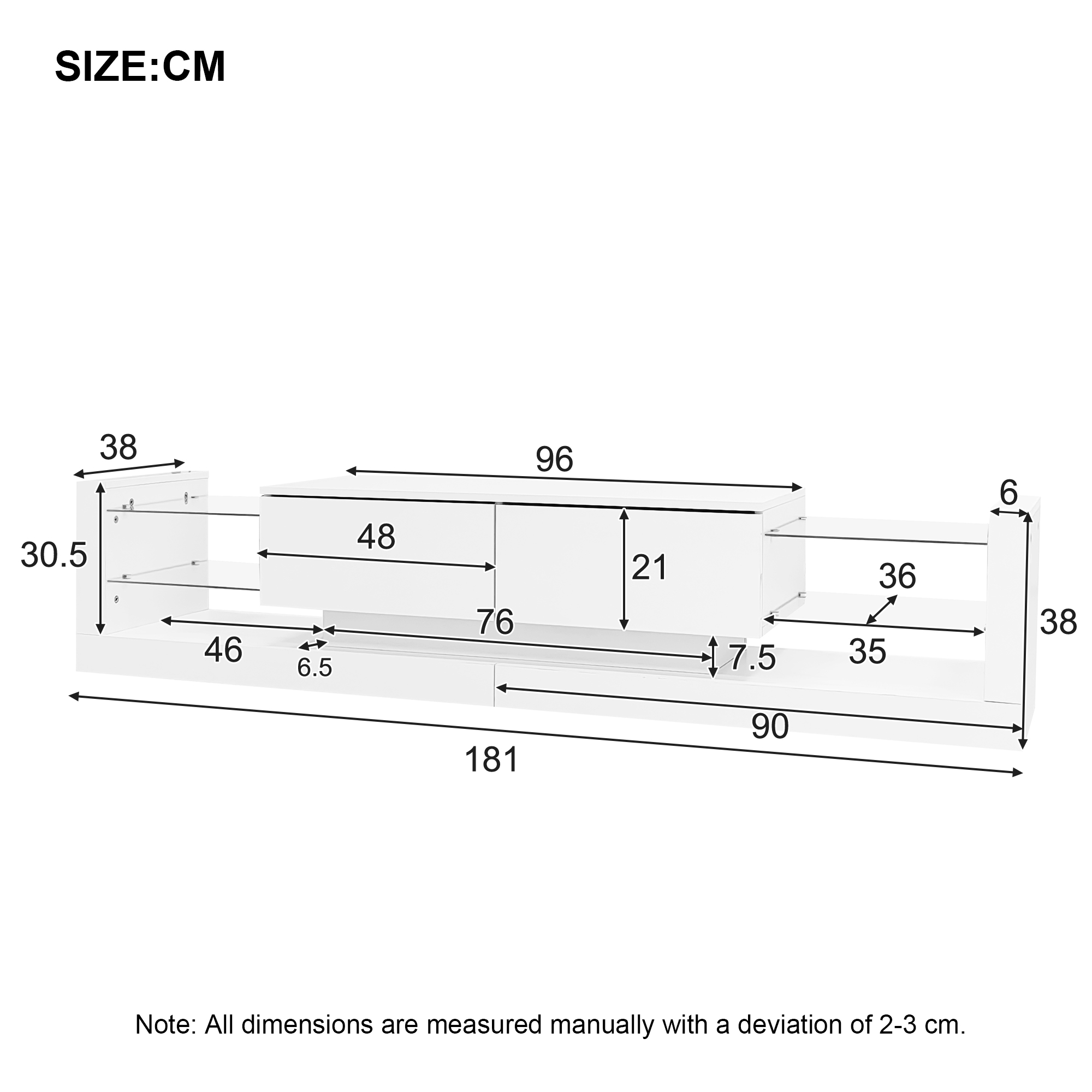 Dimensions du meuble TV