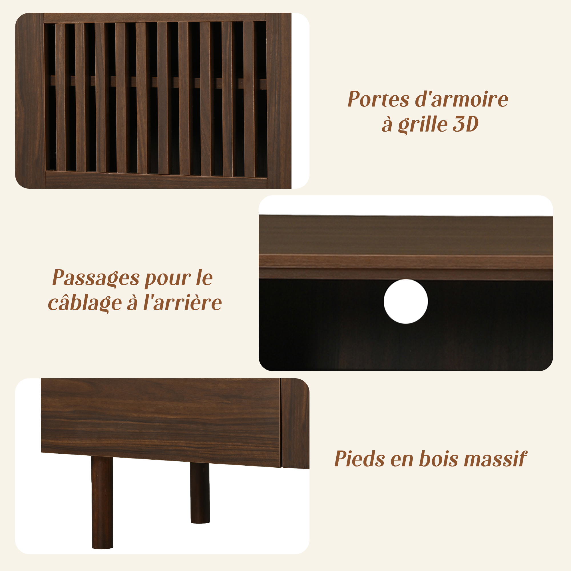 Rangement et structure meuble TV
