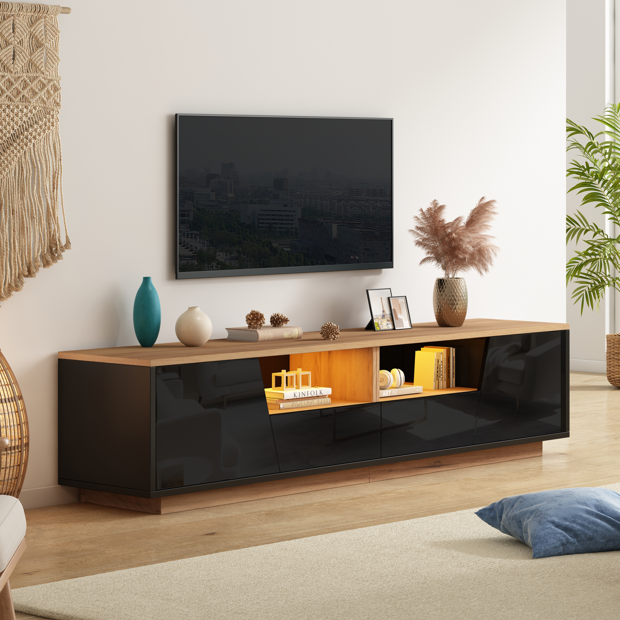 180*40*46cm TV schrank mit 2 schubladen und 2 schr