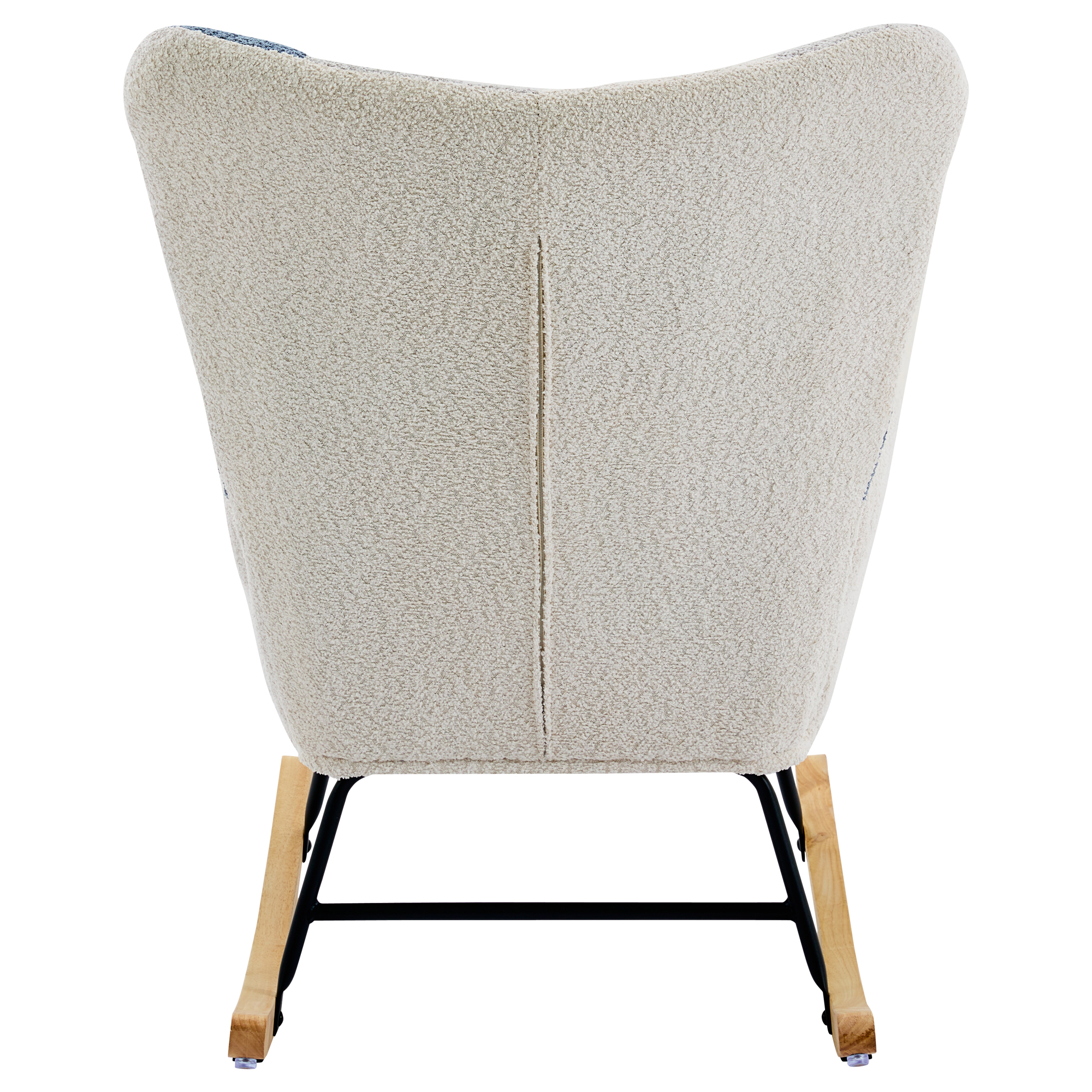 Fauteuil bascule relax beige bleu - vue 9