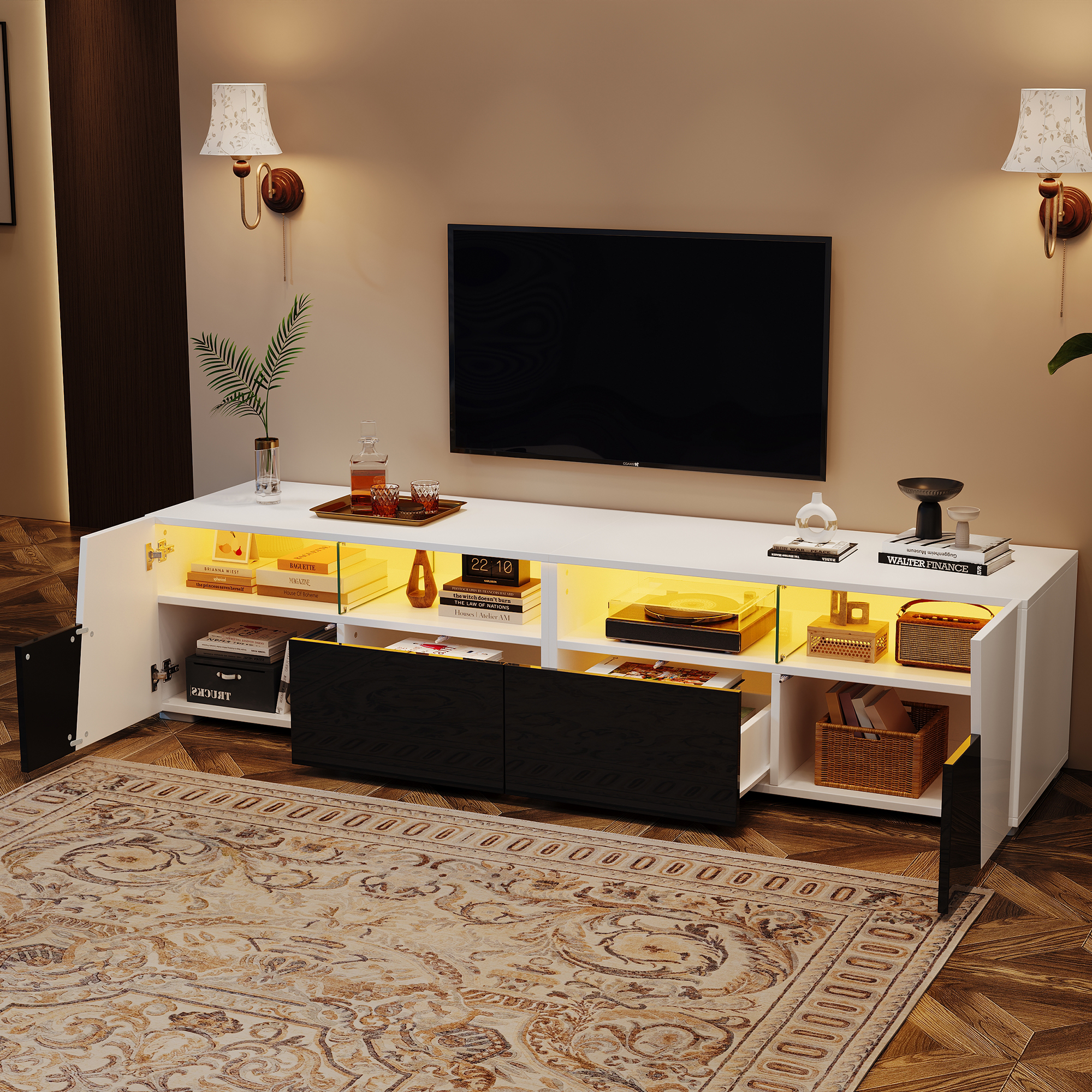 180*38.5*45cm Hochglanz TV stand, Fernsehschrank m