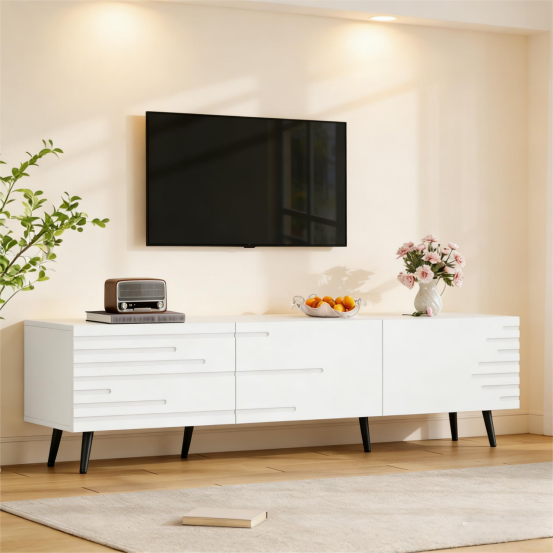 180 x 40 x 48 cm großer TV-Schrank mit 3 Klapptüre