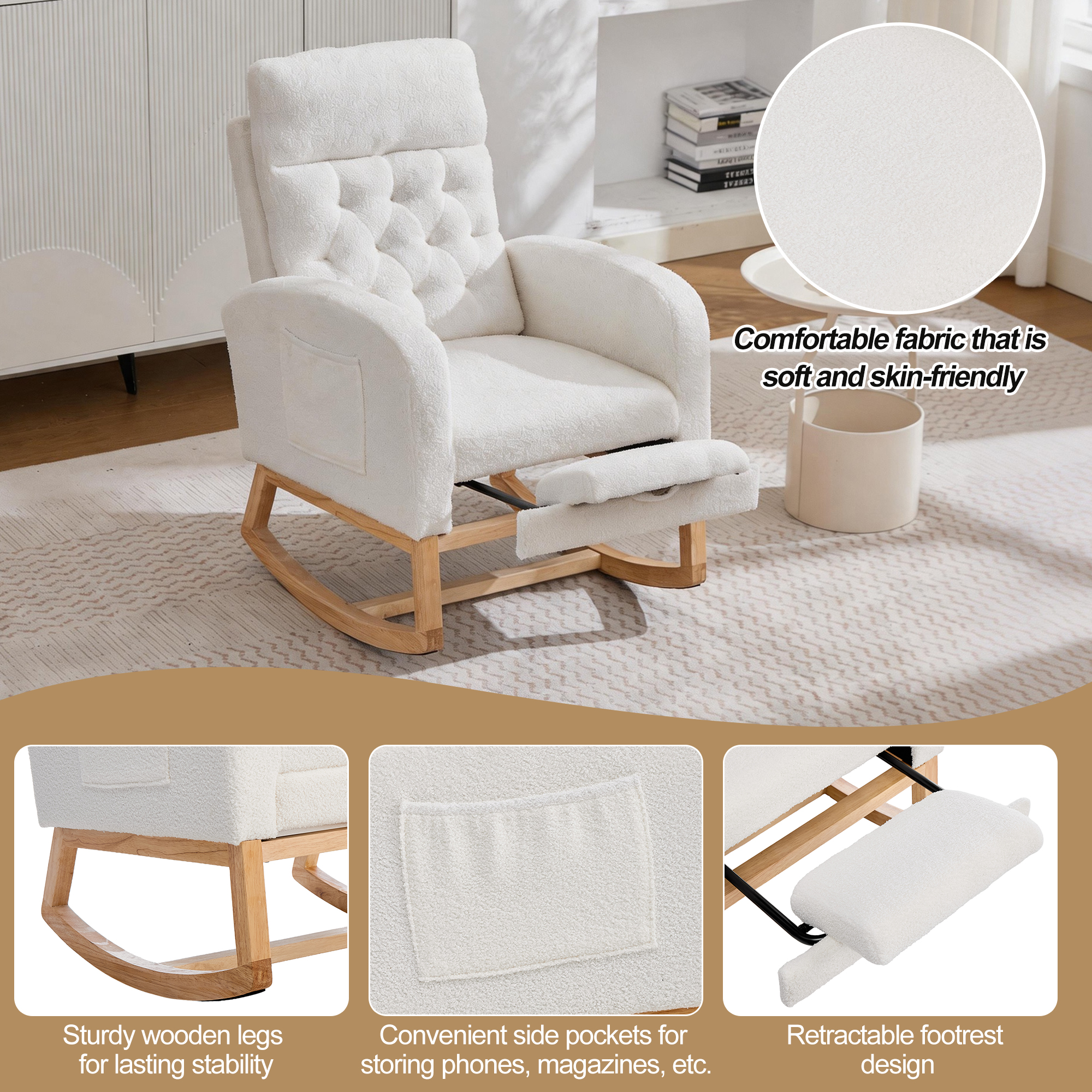 Détail du fauteuil à bascule