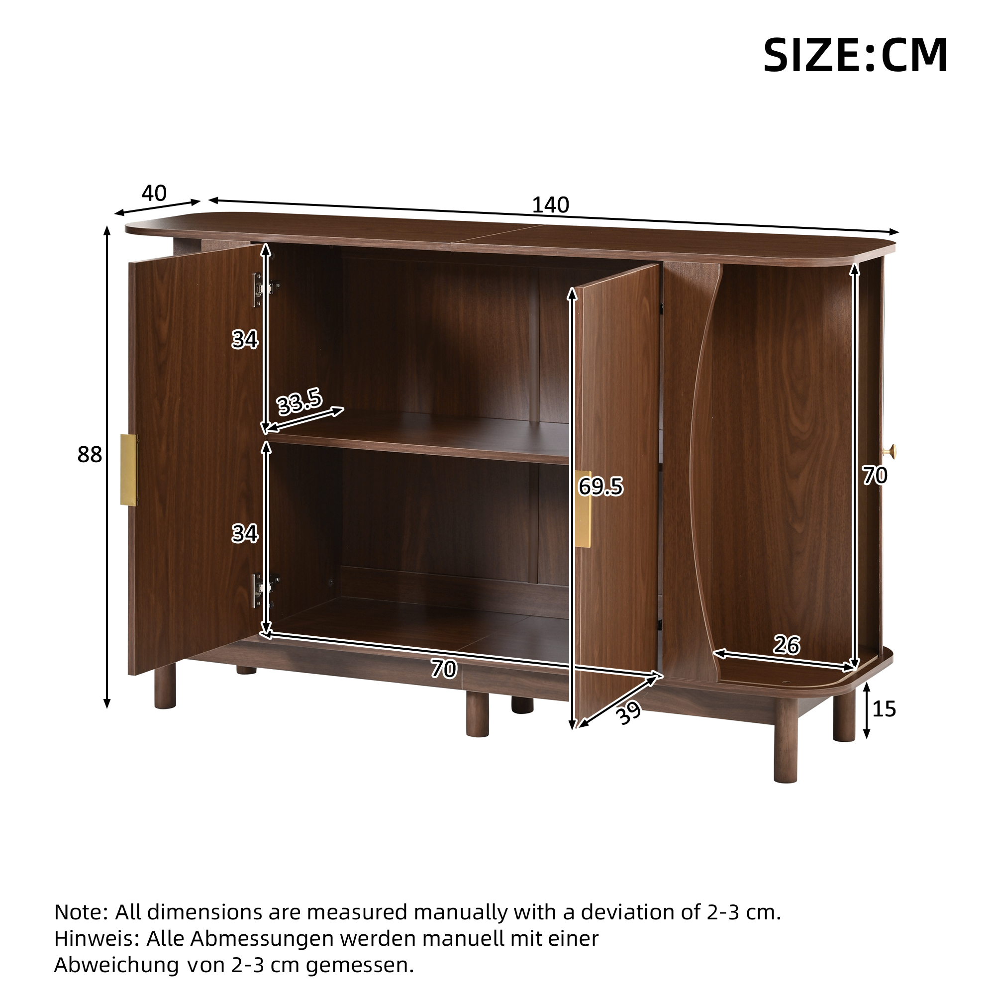 Dimensions du buffet