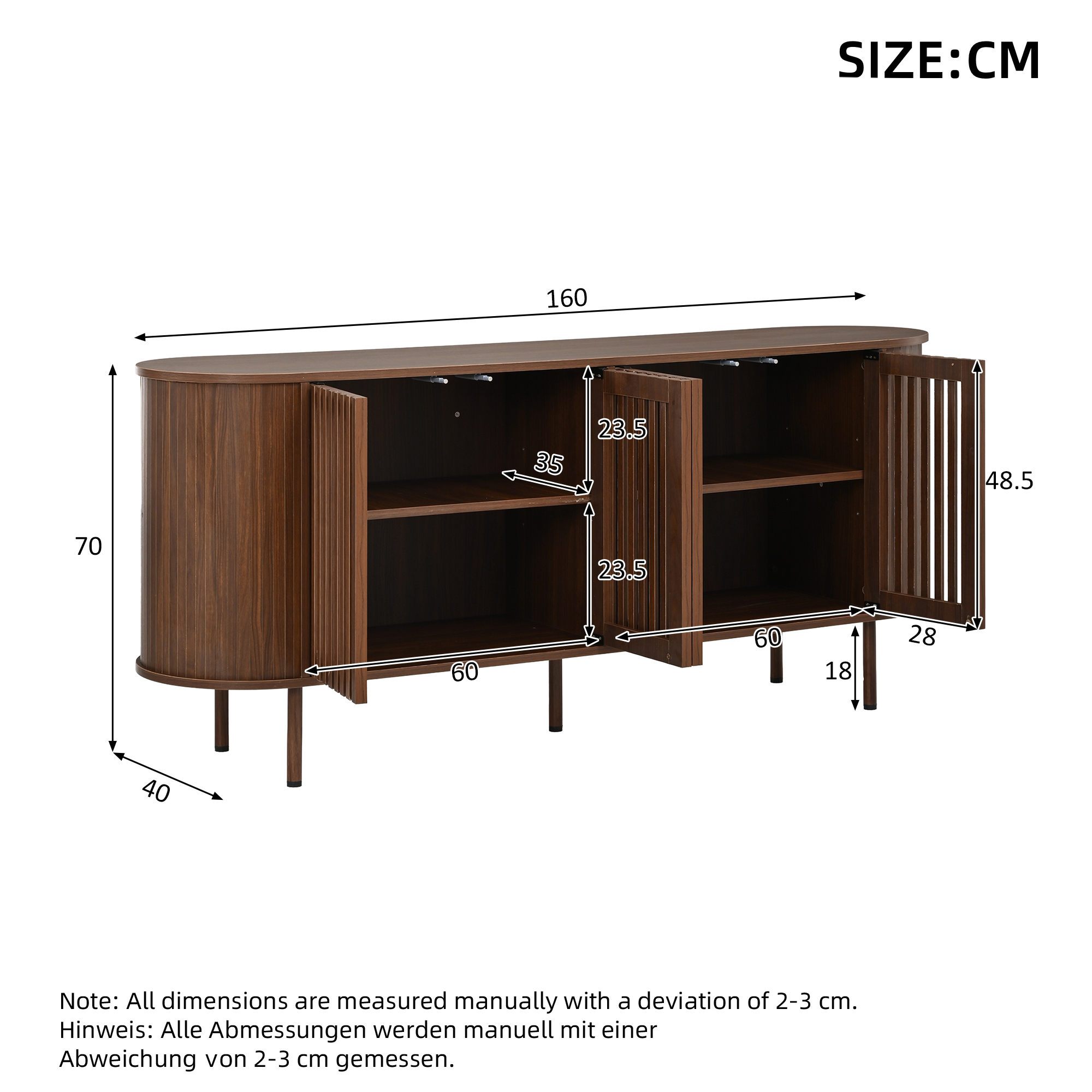 Dimensions du buffet