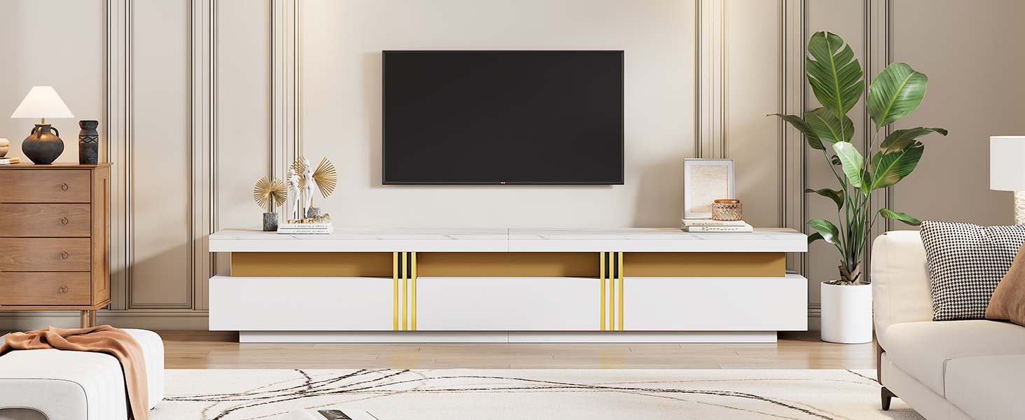 Détail du meuble TV