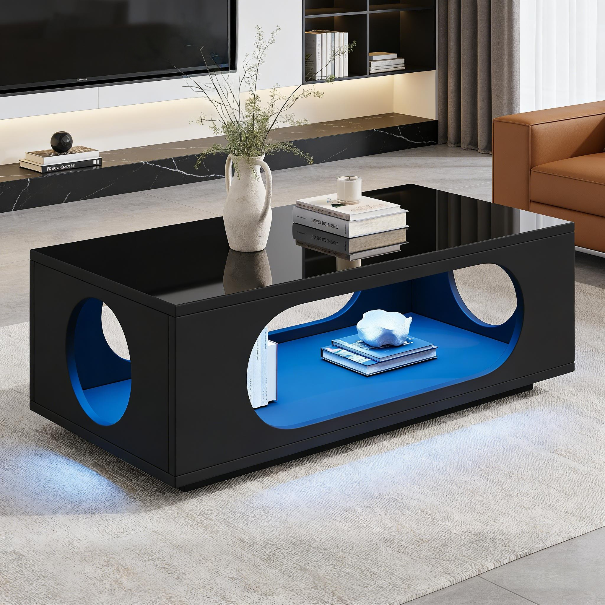 Couchtisch mit LED-Beleuchtung (App-Steuerung), 10