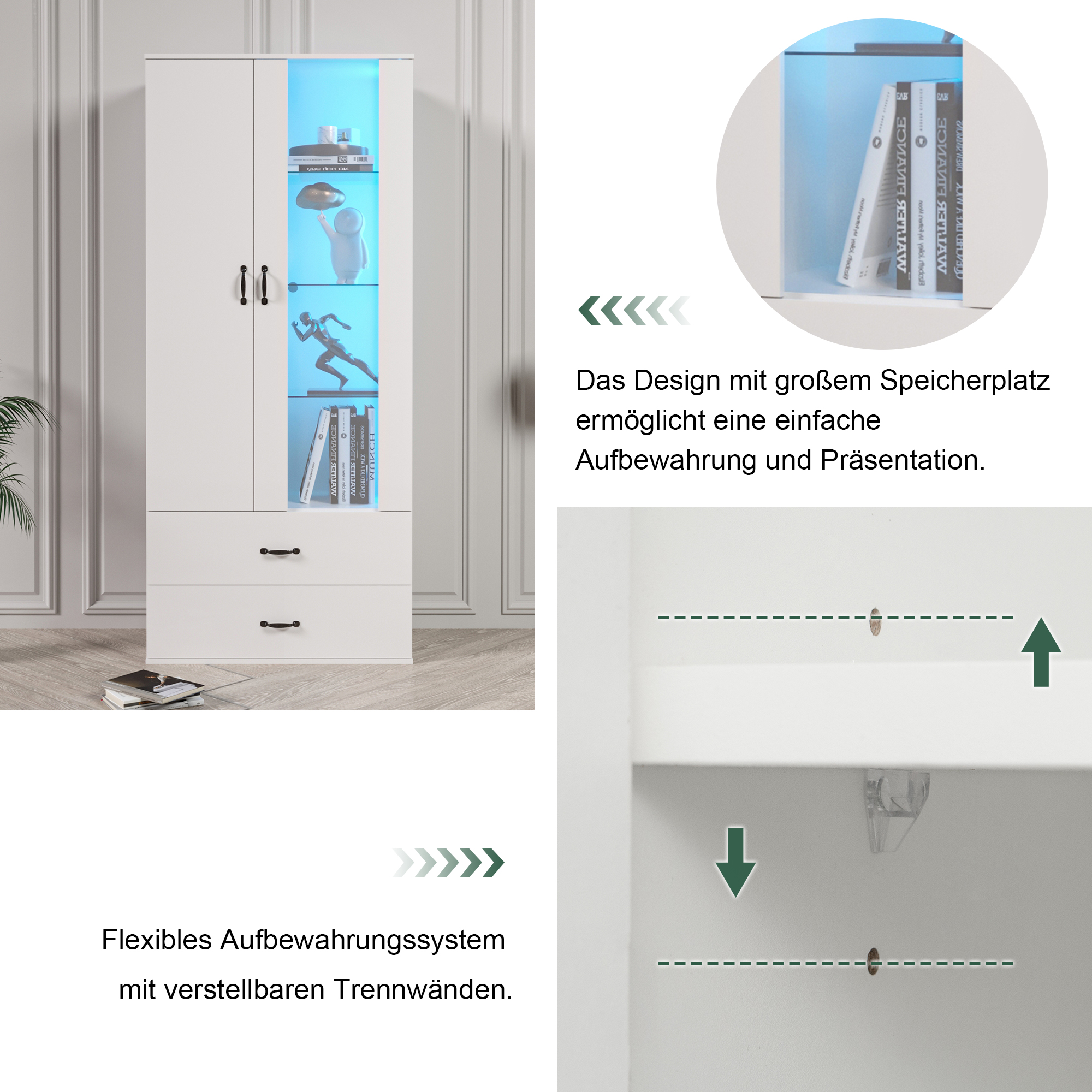 Vitrine lumineuse LED blanche - vue 4