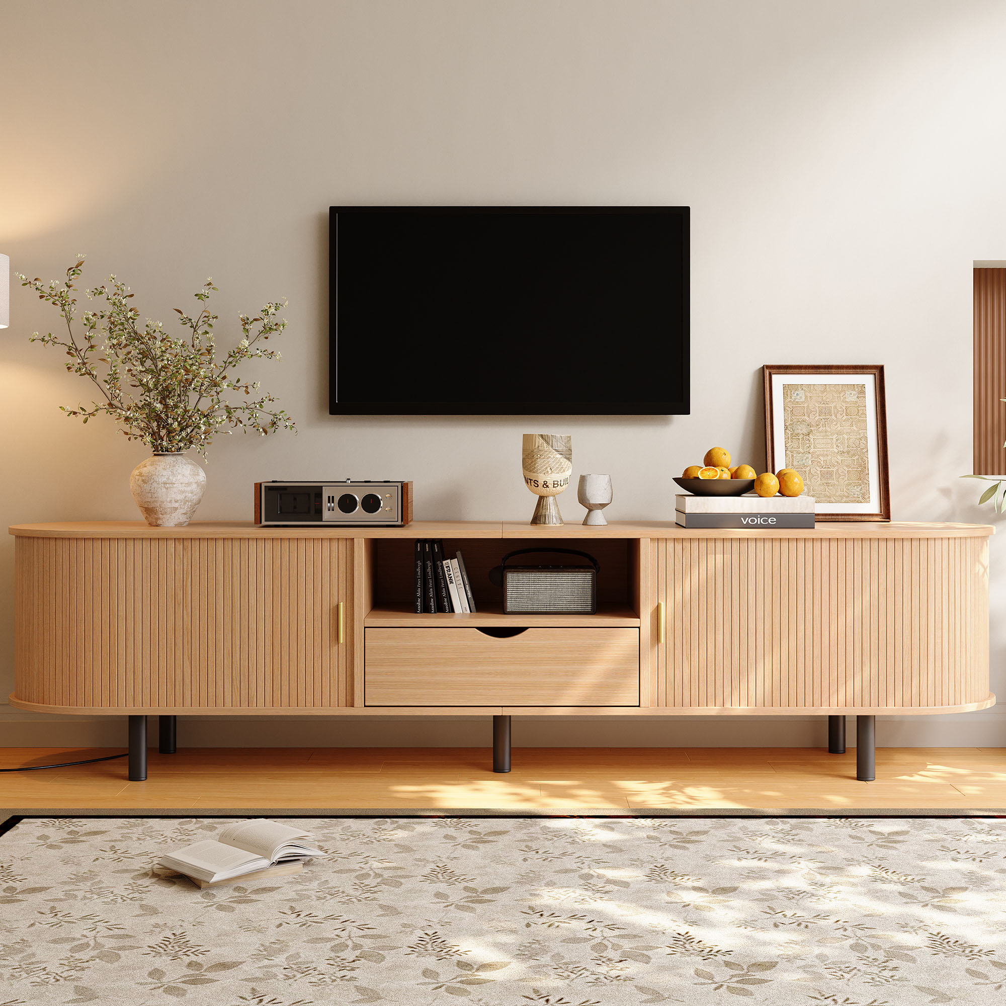 Moderner Fernsehtisch 175x40x55cm, lowboard, TV-Sc