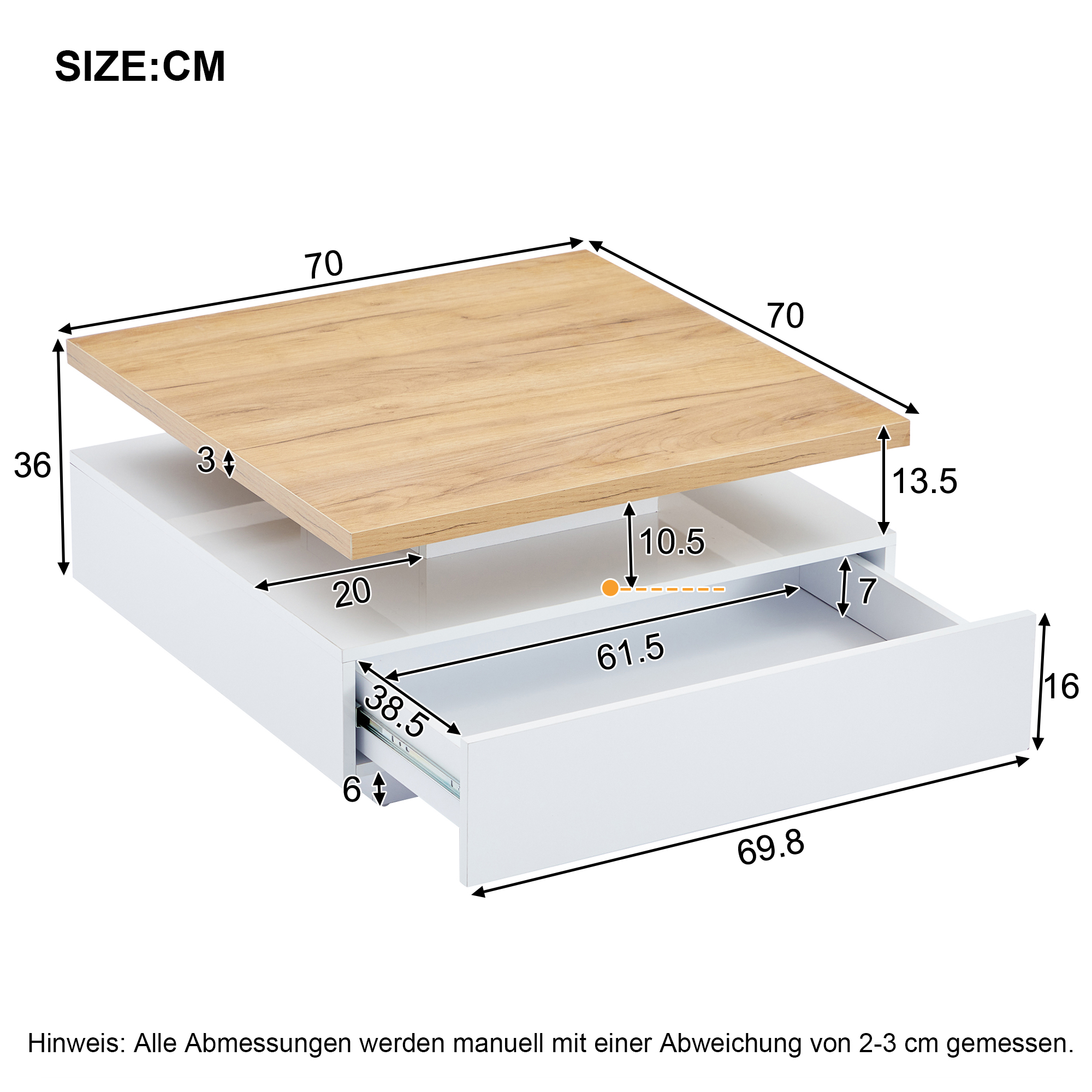 Dimensions du table d'appoint