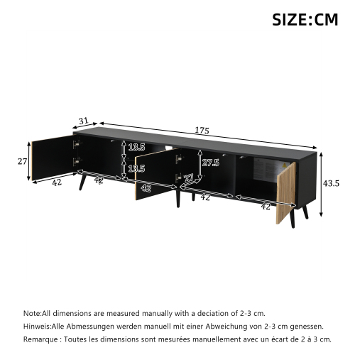Détails finaux meuble TV LED