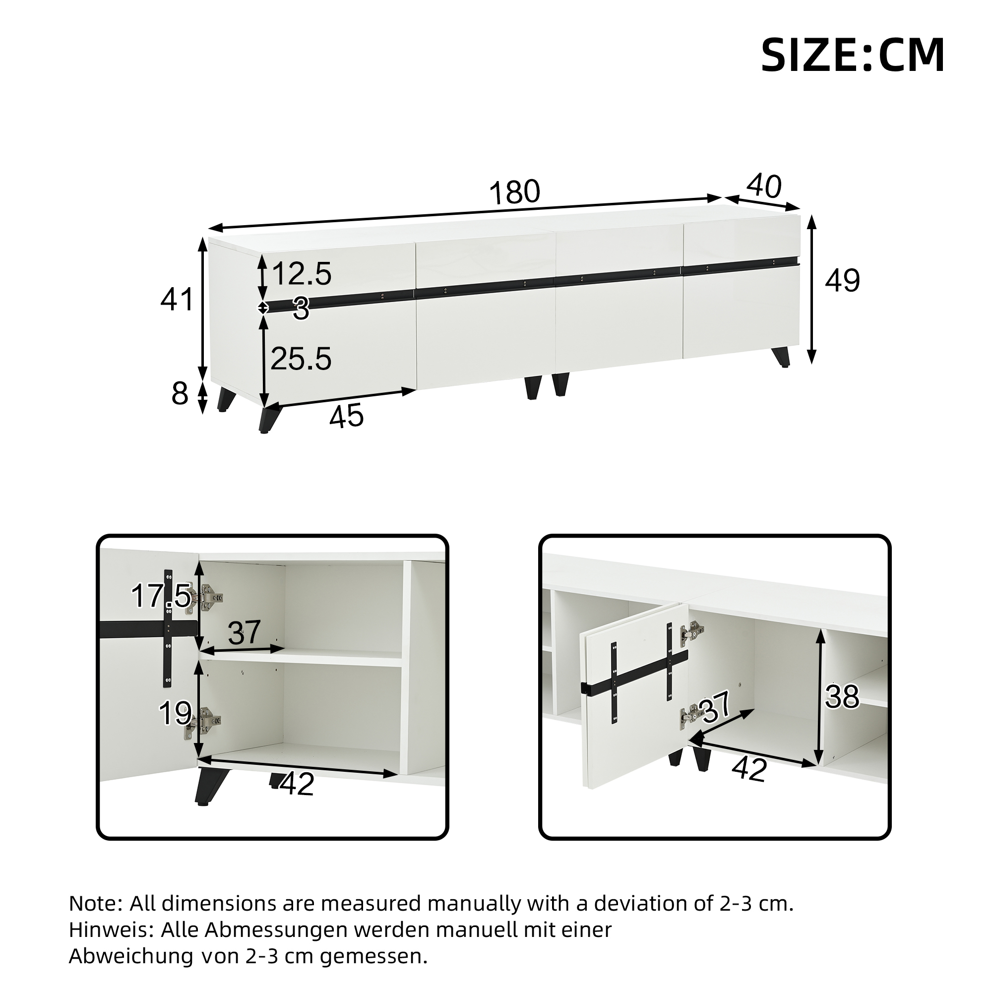 Dimensions du meuble TV