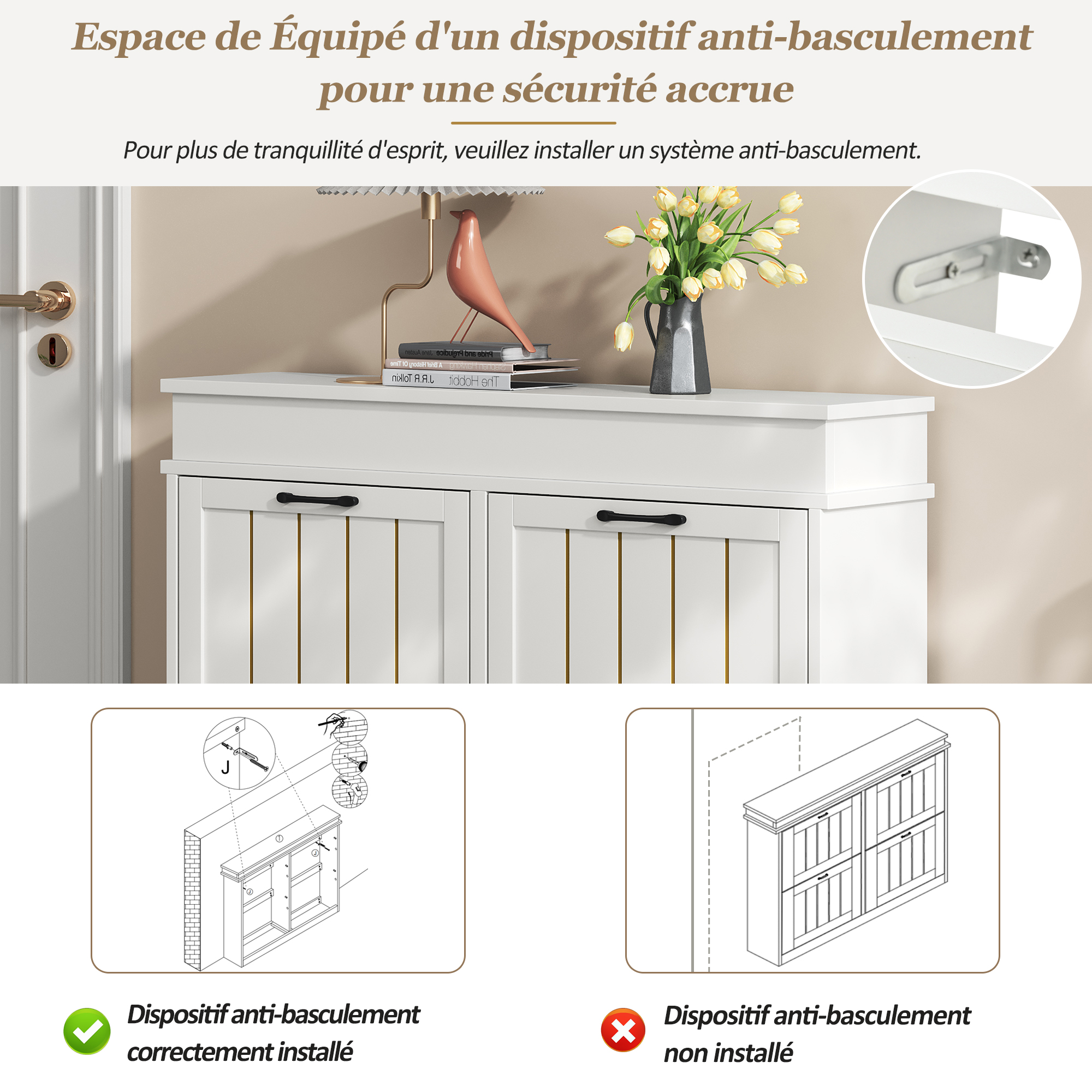 Présentation du meuble à chaussures
